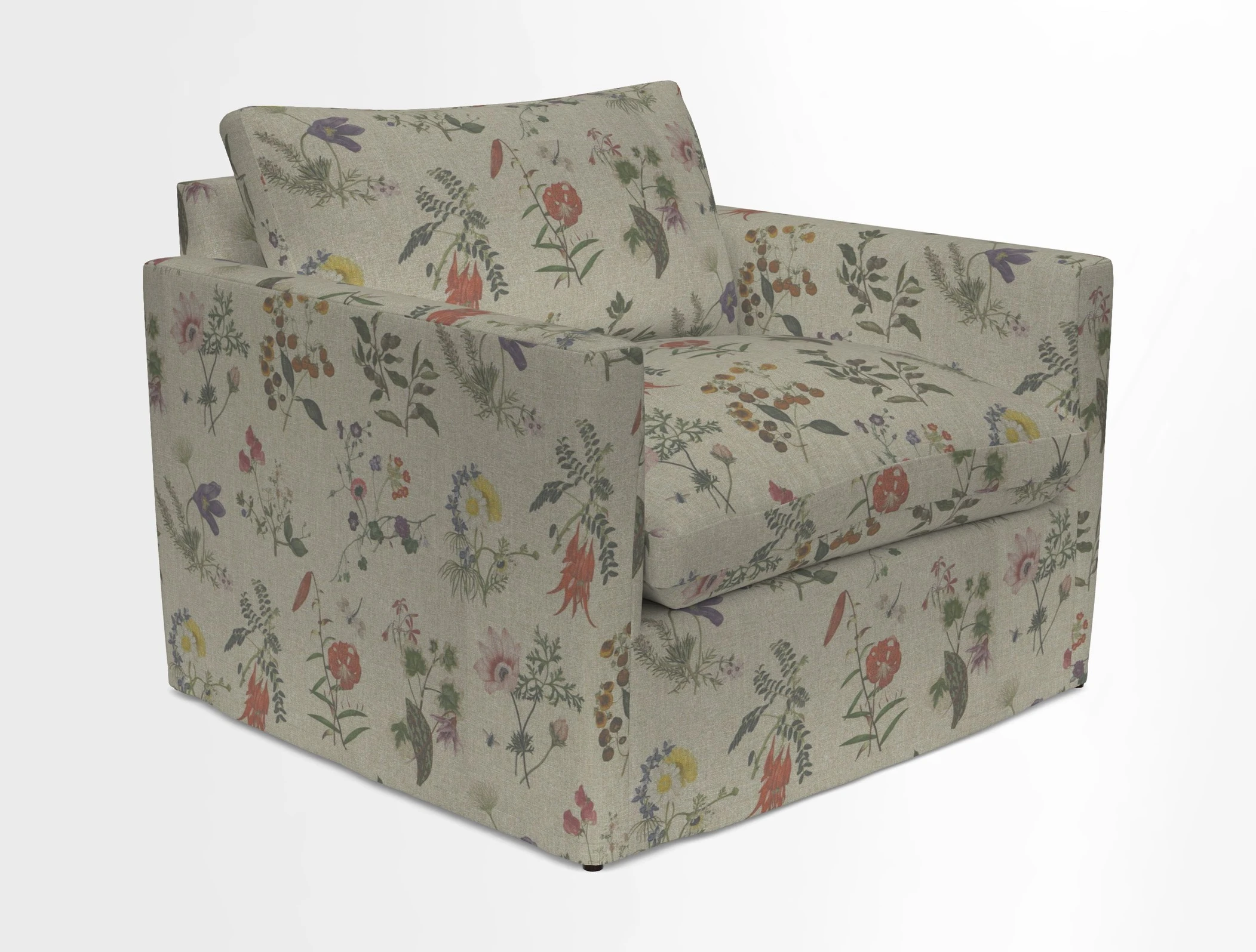 Heyshott Snuggler in Two Tone Plain Biscuit. Loose cover option available