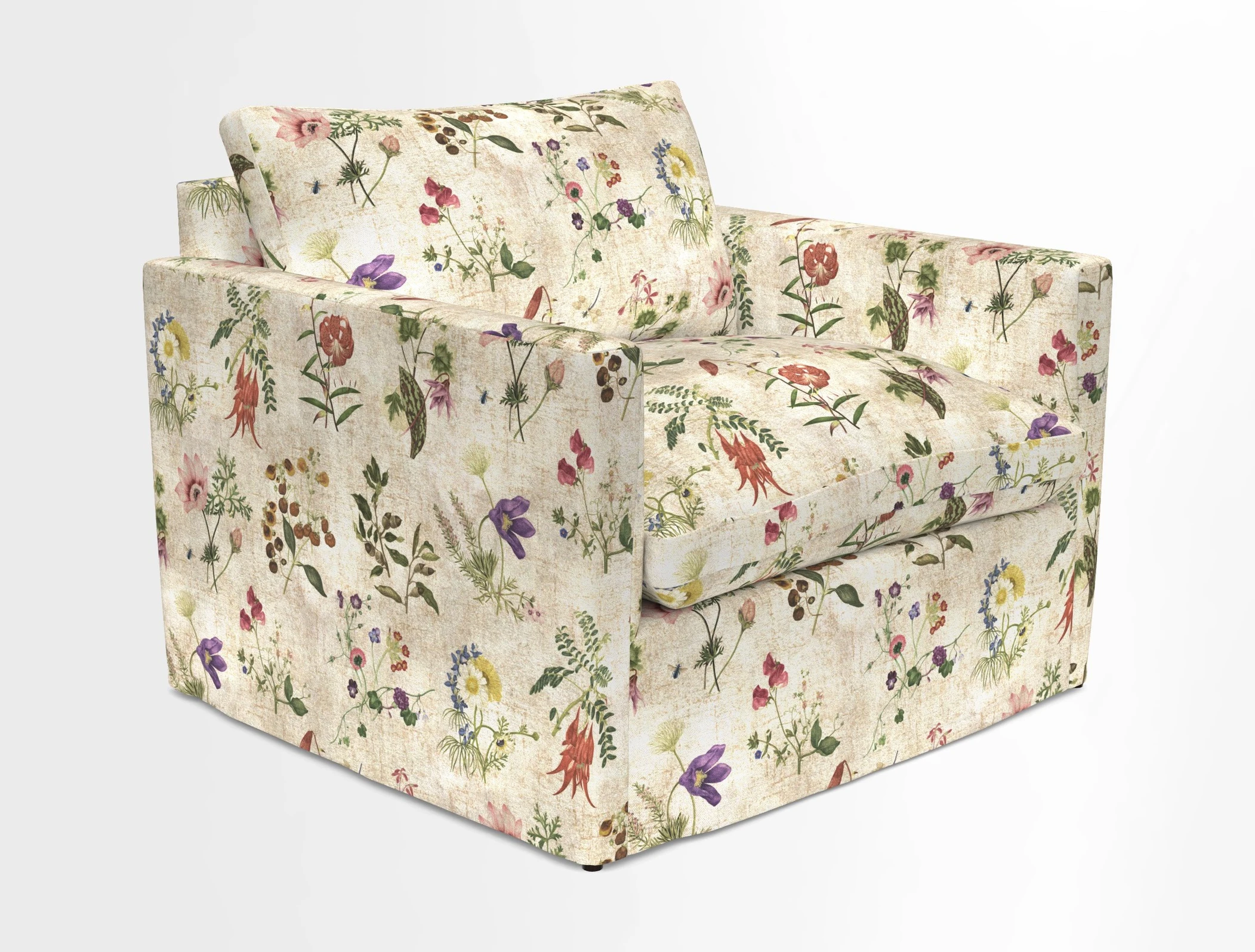 Heyshott Snuggler in Two Tone Plain Biscuit. Loose cover option available