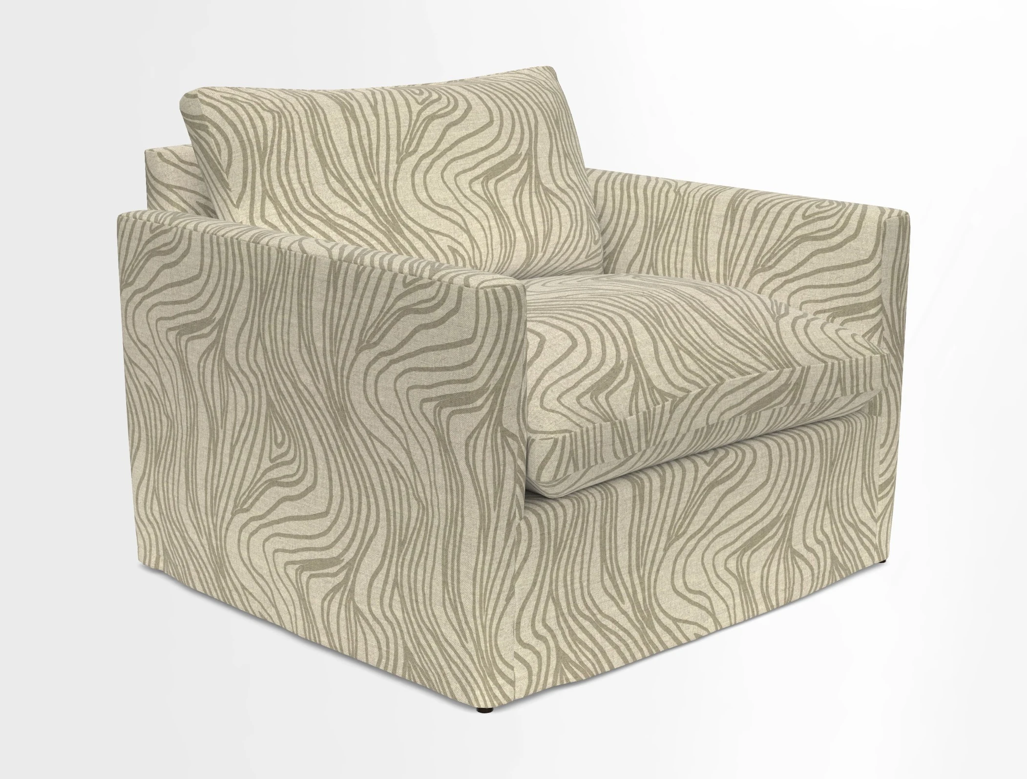Heyshott Snuggler in Two Tone Plain Biscuit. Loose cover option available