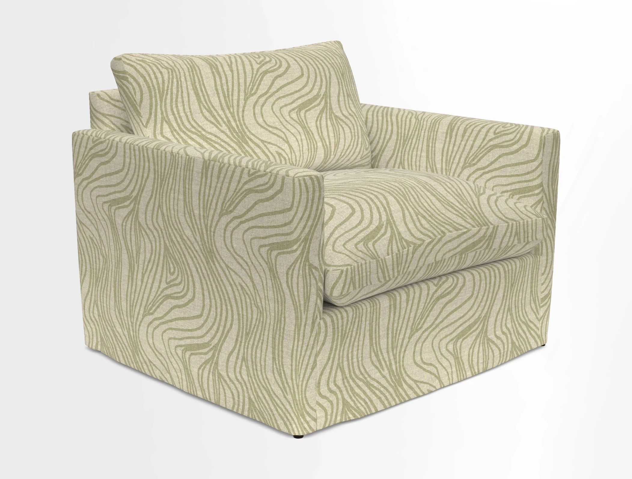 Heyshott Snuggler in Two Tone Plain Biscuit. Loose cover option available