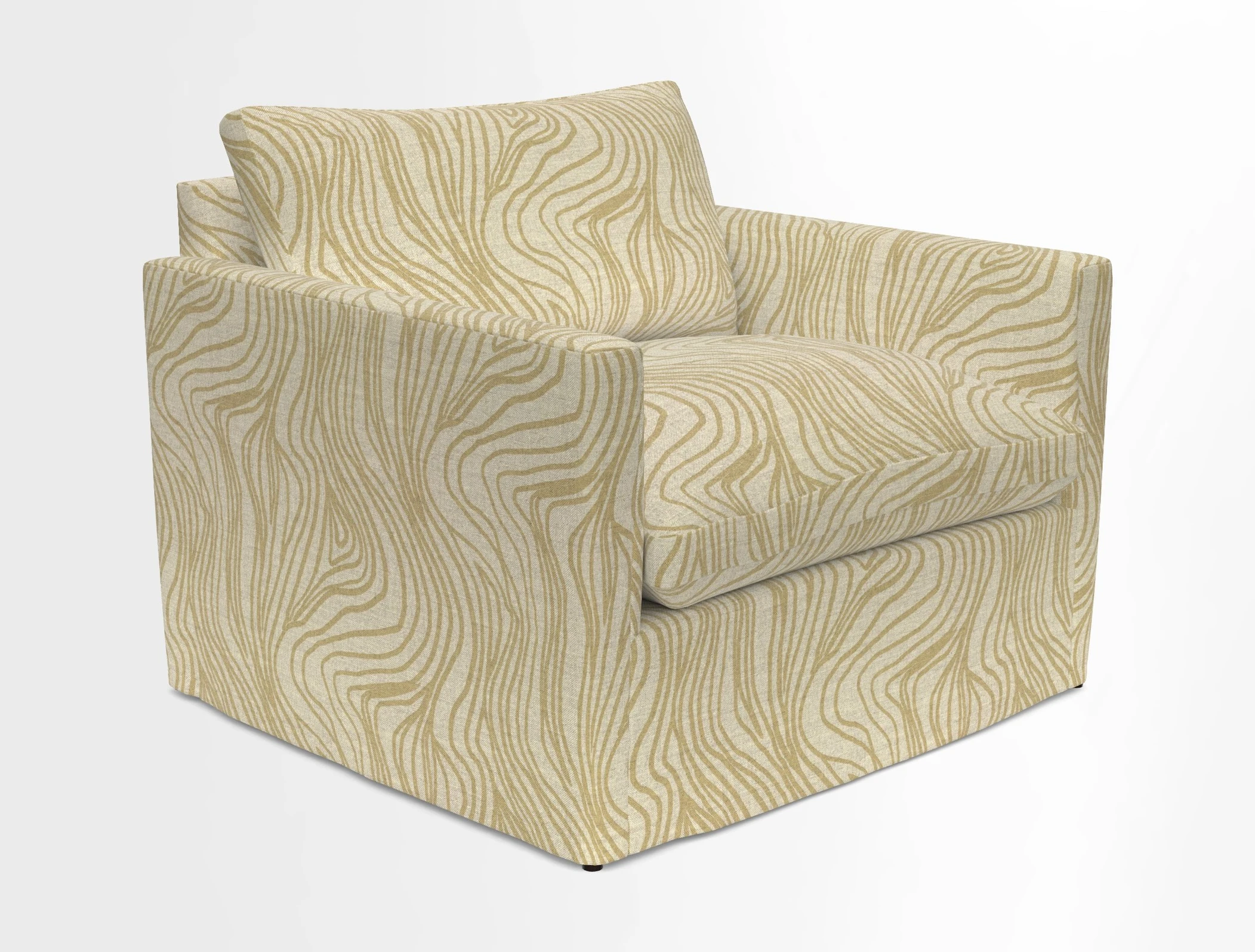 Heyshott Snuggler in Two Tone Plain Biscuit. Loose cover option available