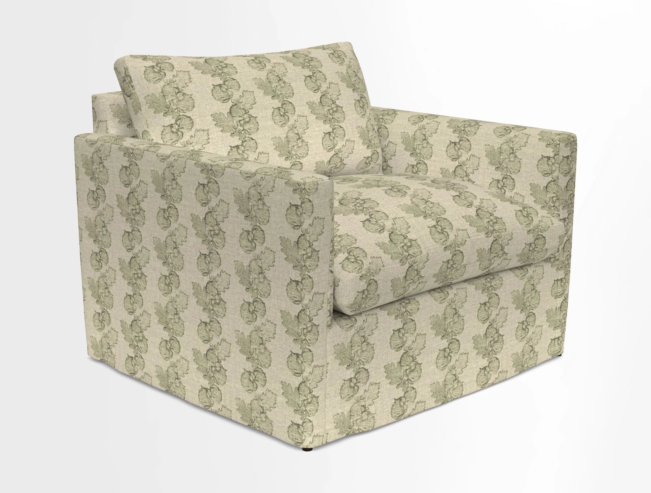 Heyshott Snuggler in Two Tone Plain Biscuit. Loose cover option available