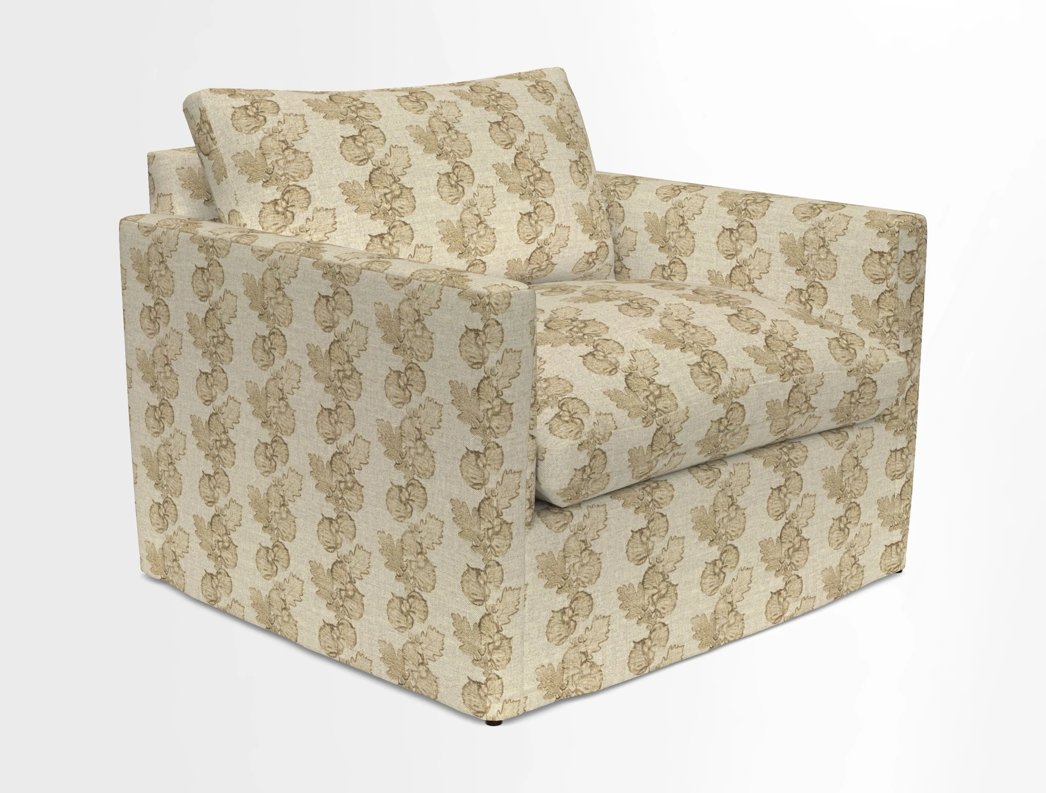 Heyshott Snuggler in Two Tone Plain Biscuit. Loose cover option available