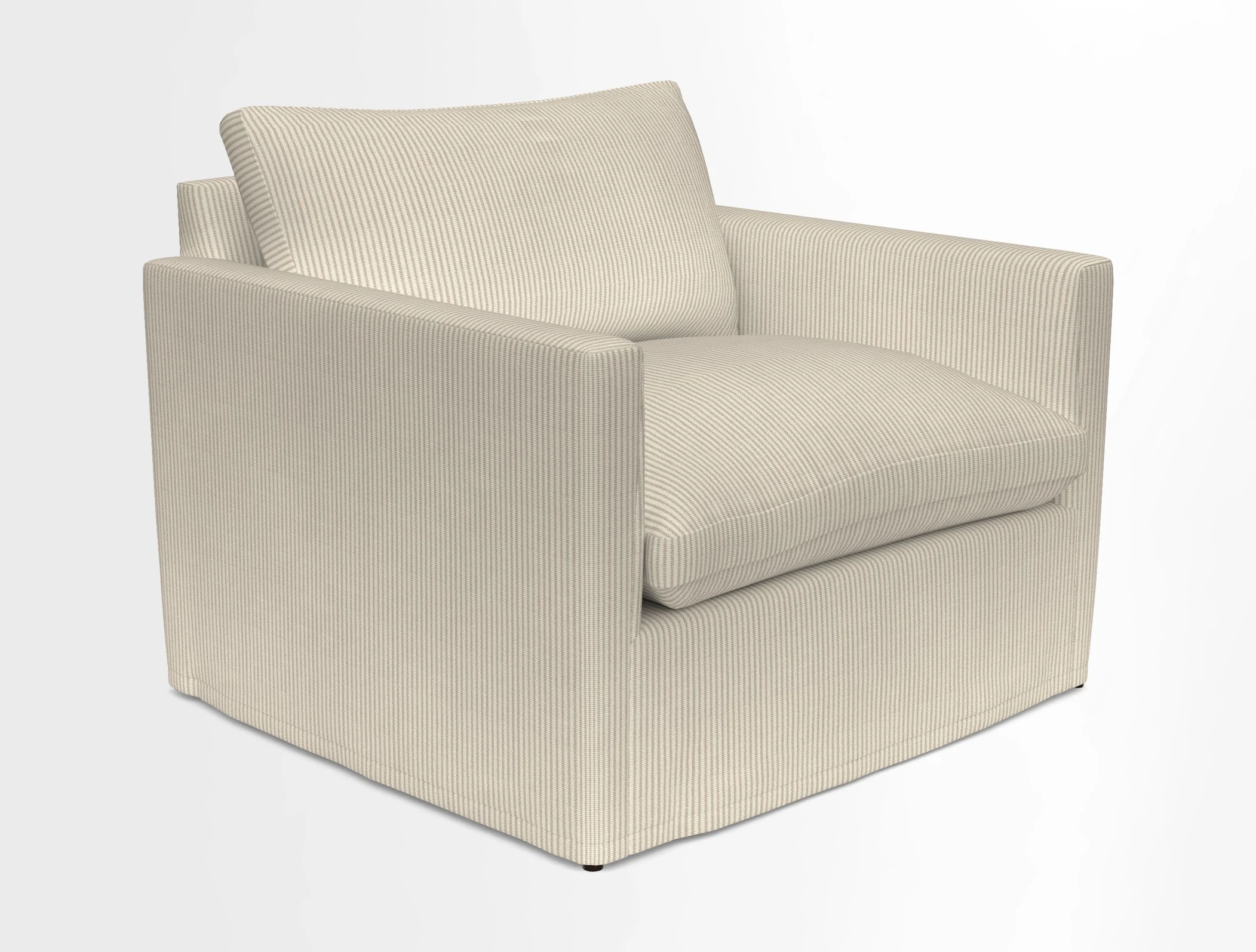 Heyshott Snuggler in Two Tone Plain Biscuit. Loose cover option available