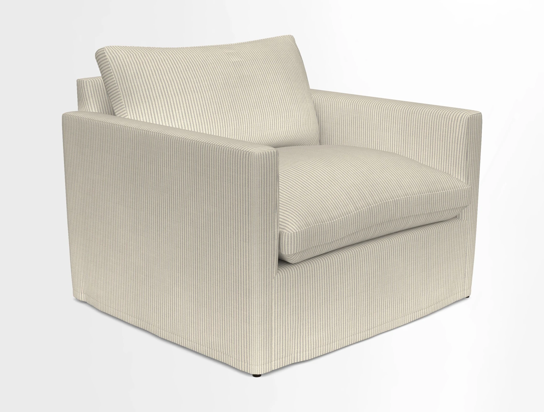 Heyshott Snuggler in Two Tone Plain Biscuit. Loose cover option available