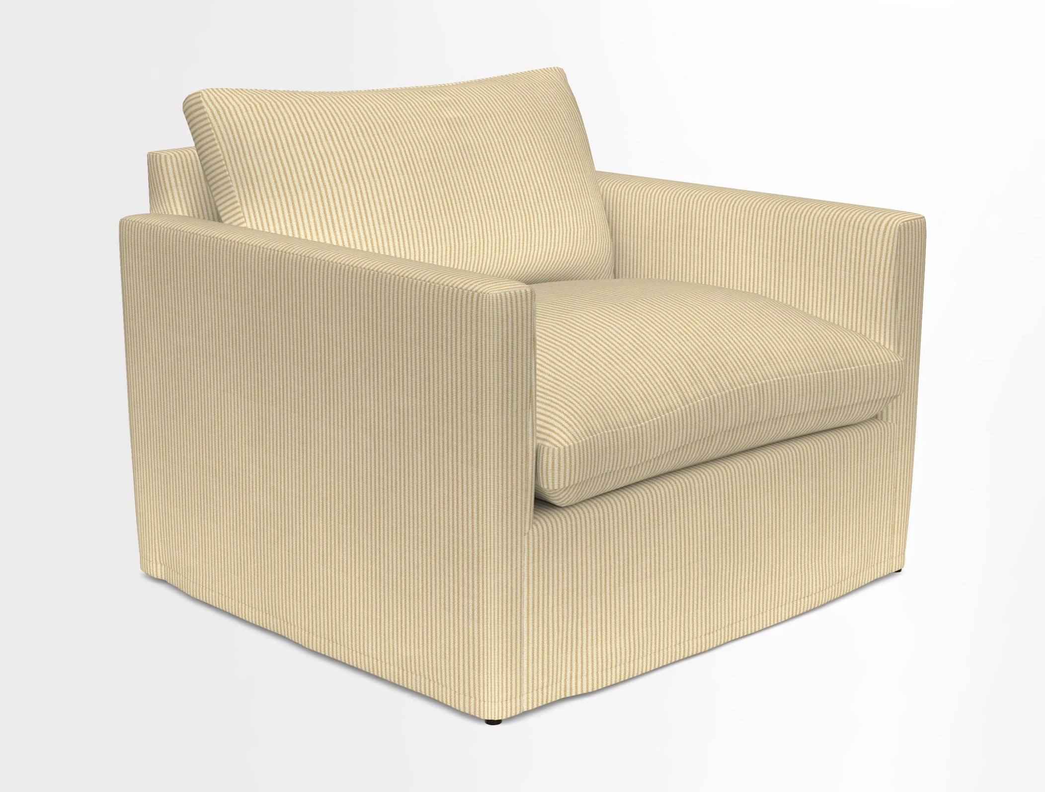 Heyshott Snuggler in Two Tone Plain Biscuit. Loose cover option available