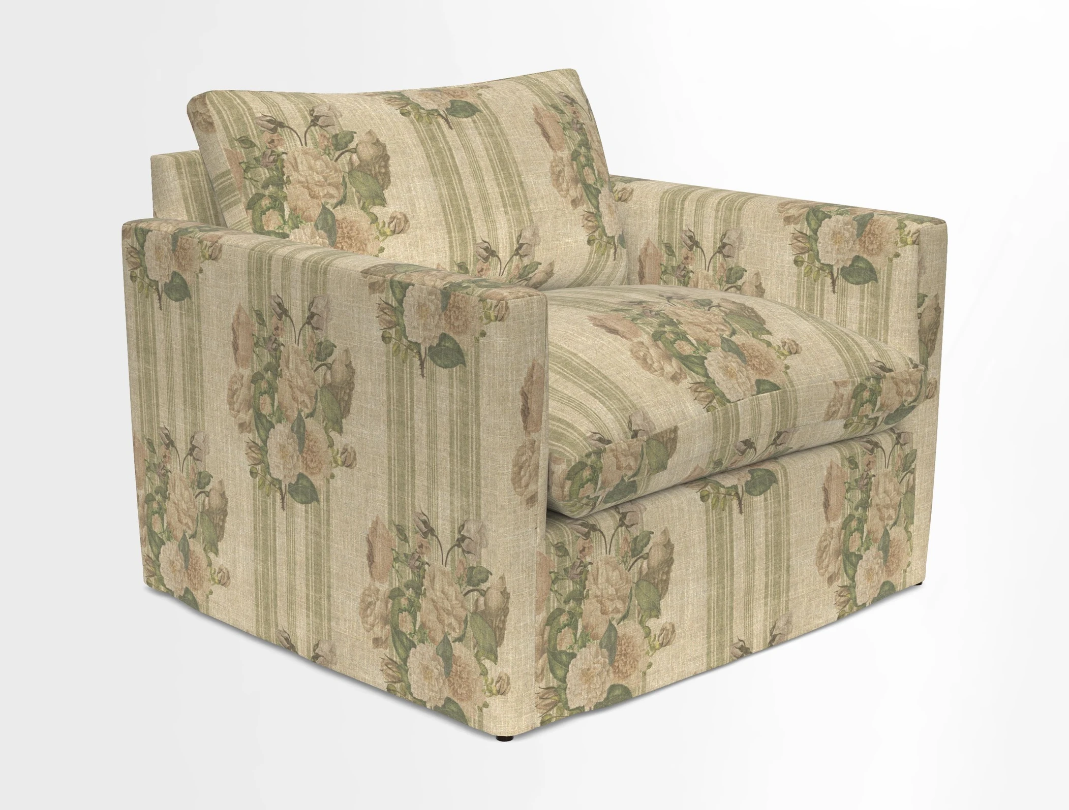 Heyshott Snuggler in Two Tone Plain Biscuit. Loose cover option available