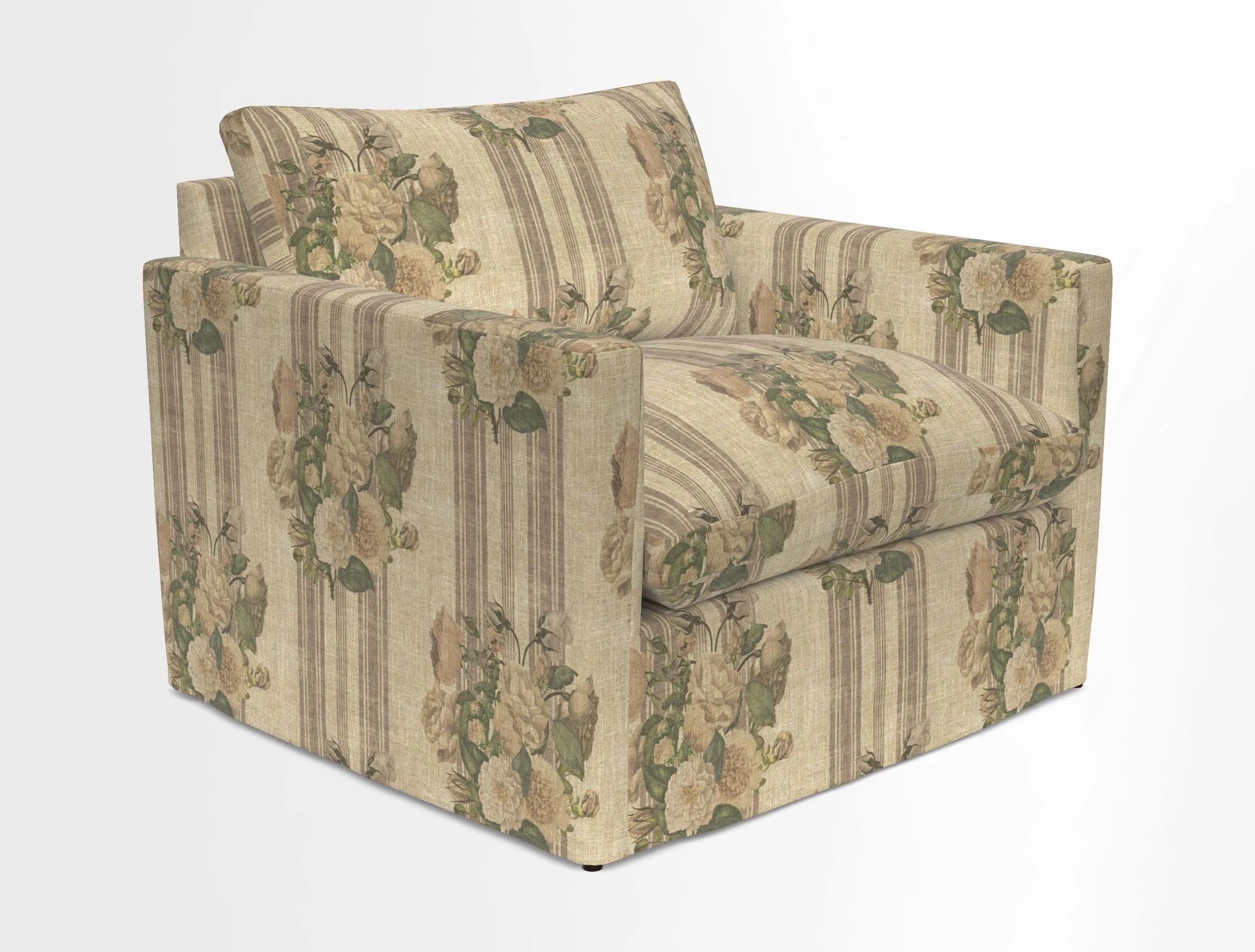 Heyshott Snuggler in Two Tone Plain Biscuit. Loose cover option available