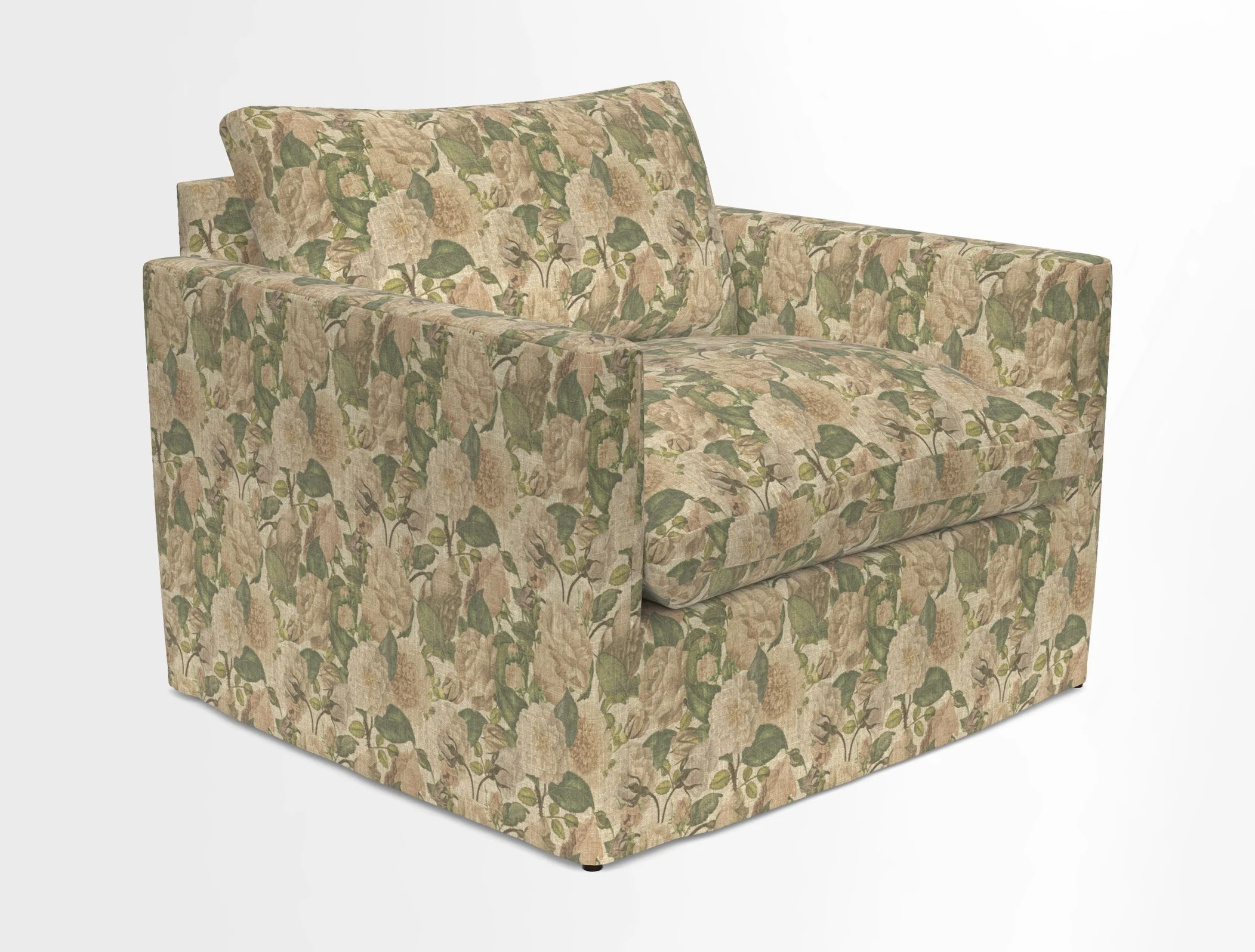 Heyshott Snuggler in Two Tone Plain Biscuit. Loose cover option available