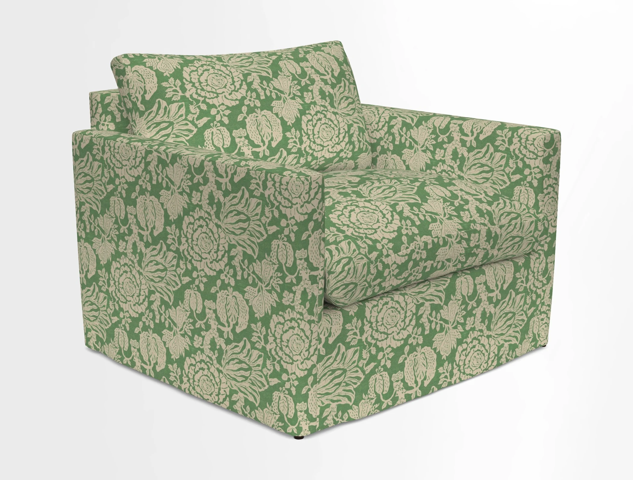 Heyshott Snuggler in Two Tone Plain Biscuit. Loose cover option available