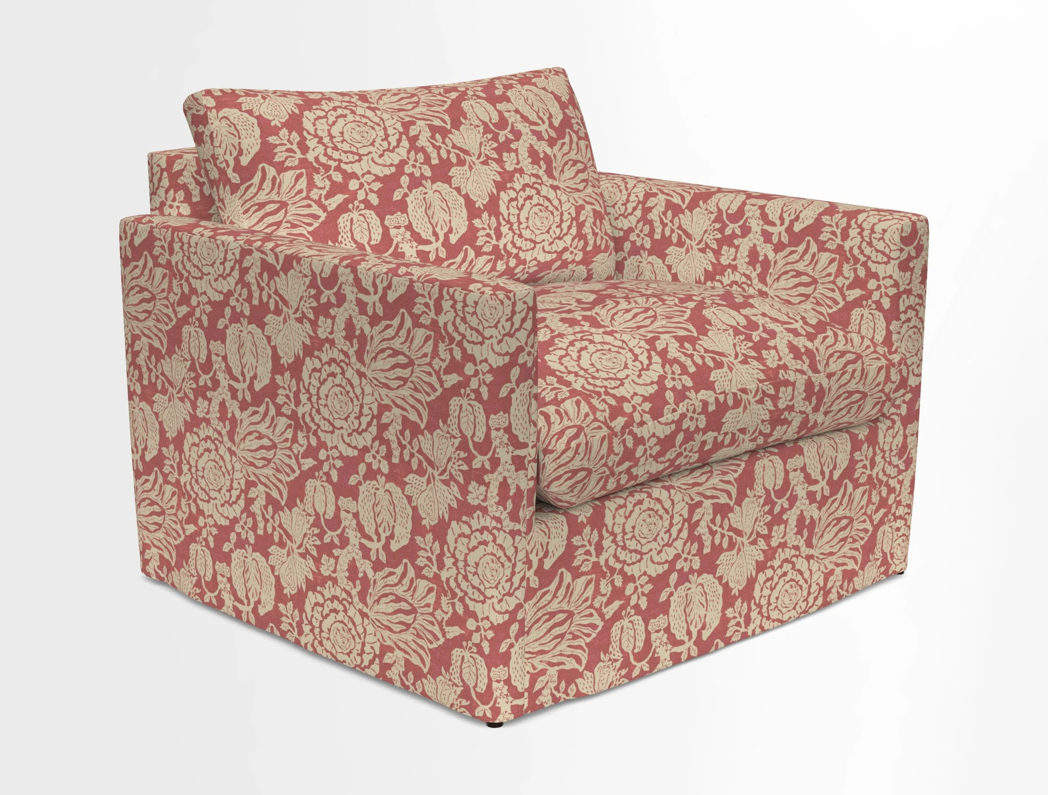 Heyshott Snuggler in Two Tone Plain Biscuit. Loose cover option available