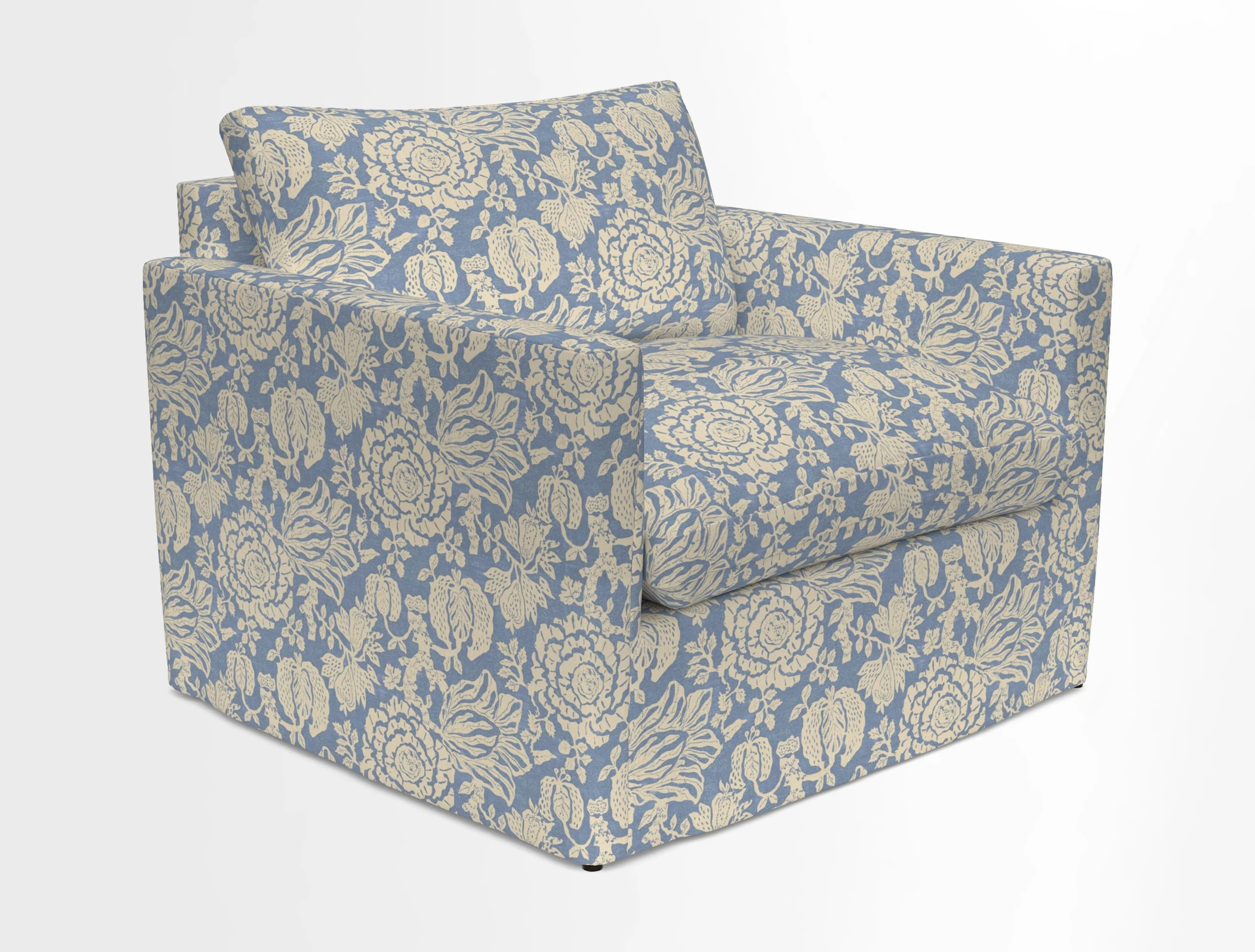 Heyshott Snuggler in Two Tone Plain Biscuit. Loose cover option available