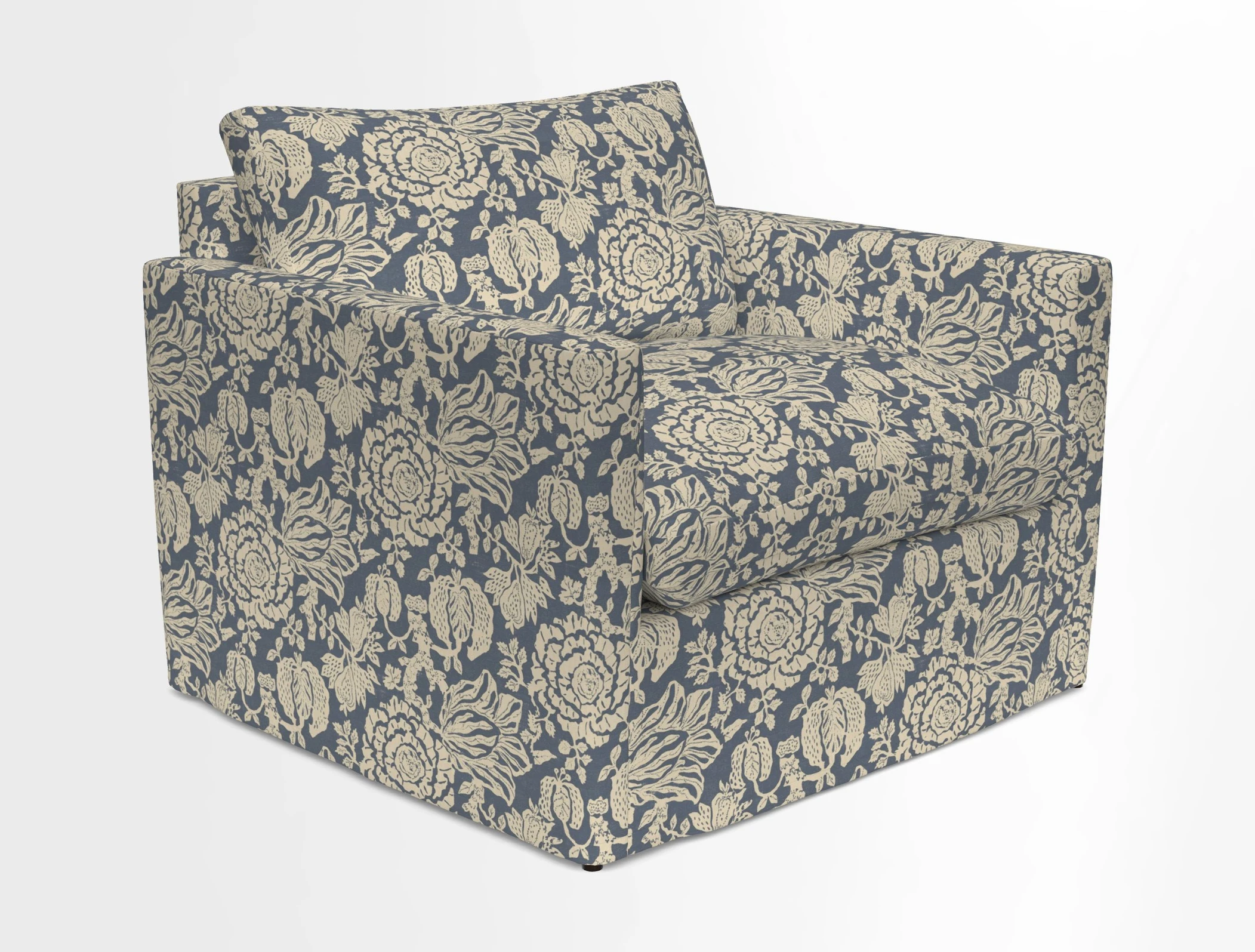 Heyshott Snuggler in Two Tone Plain Biscuit. Loose cover option available