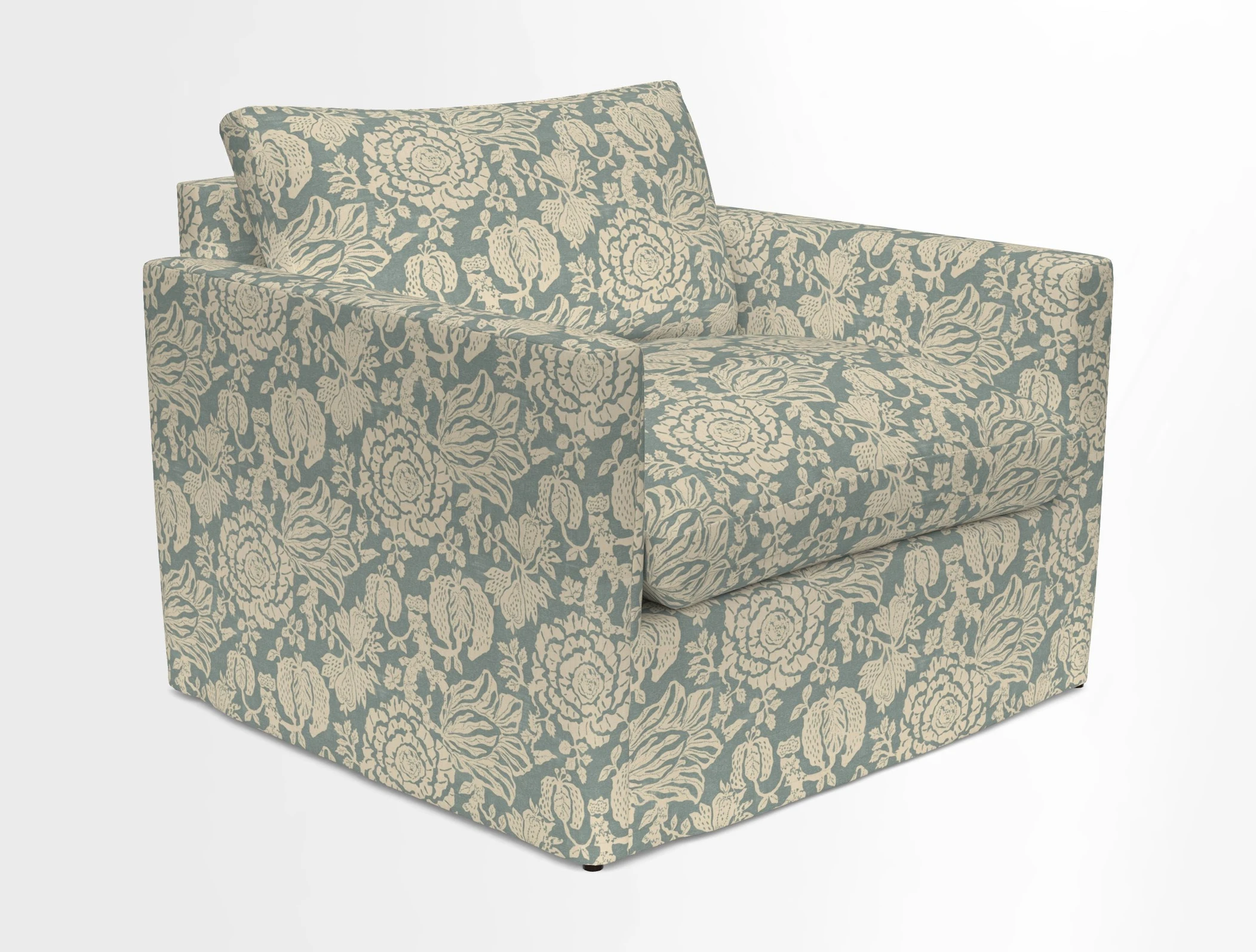 Heyshott Snuggler in Two Tone Plain Biscuit. Loose cover option available