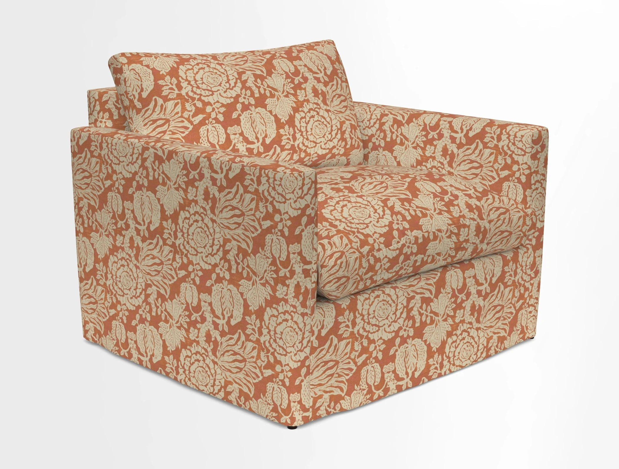 Heyshott Snuggler in Two Tone Plain Biscuit. Loose cover option available