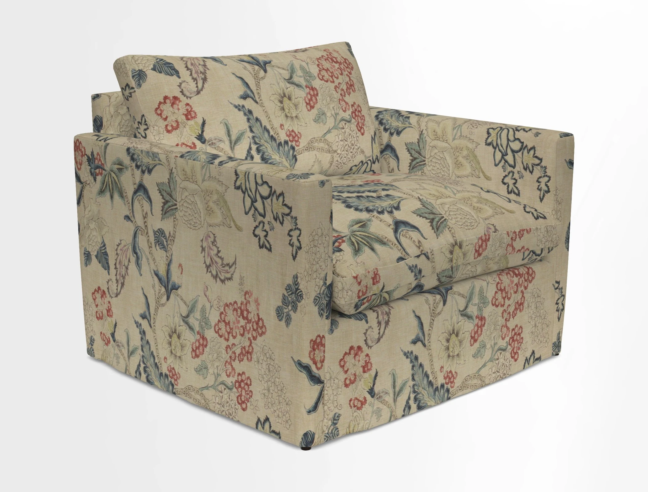 Heyshott Snuggler in Two Tone Plain Biscuit. Loose cover option available