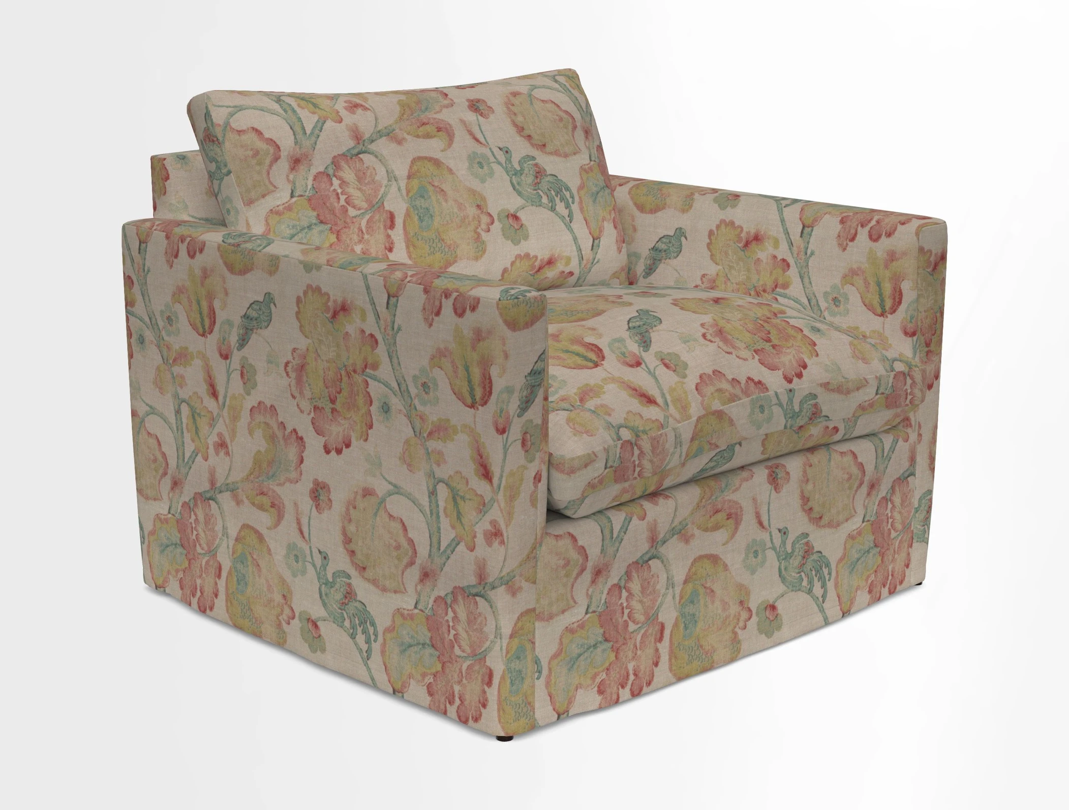 Heyshott Snuggler in Two Tone Plain Biscuit. Loose cover option available
