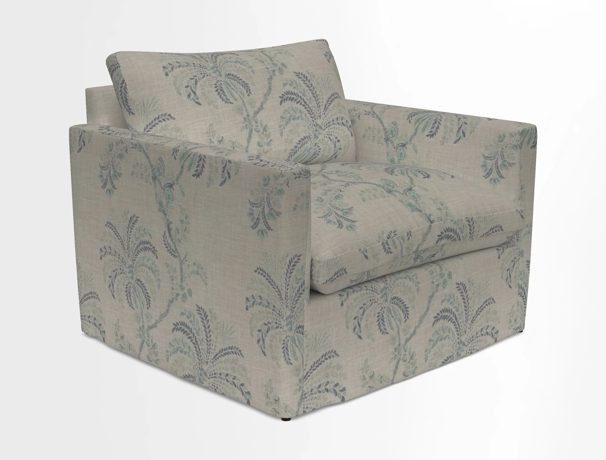 Heyshott Snuggler in Two Tone Plain Biscuit. Loose cover option available