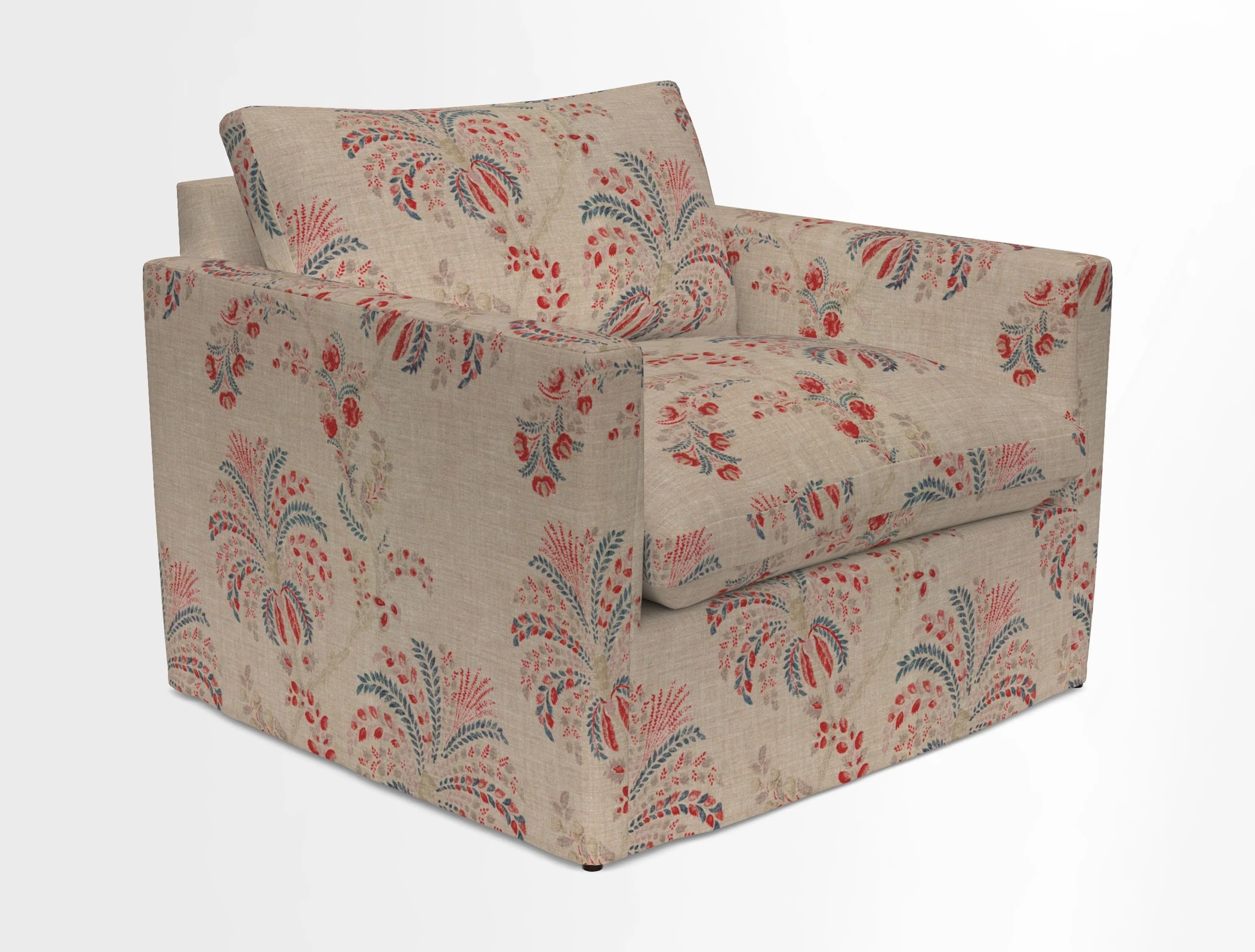 Heyshott Snuggler in Two Tone Plain Biscuit. Loose cover option available