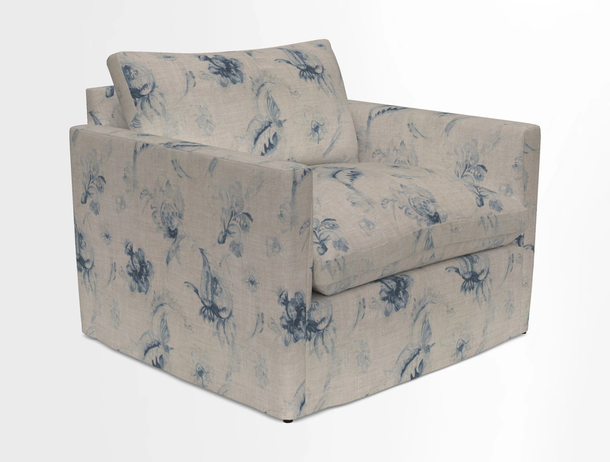 Heyshott Snuggler in Two Tone Plain Biscuit. Loose cover option available