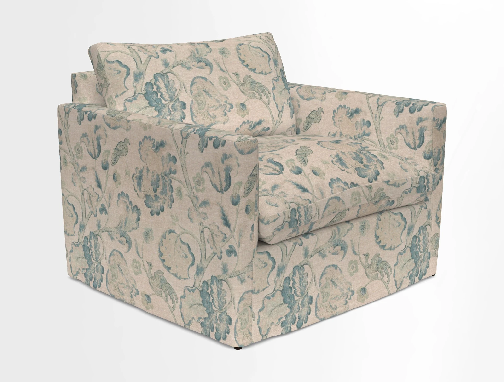 Heyshott Snuggler in Two Tone Plain Biscuit. Loose cover option available