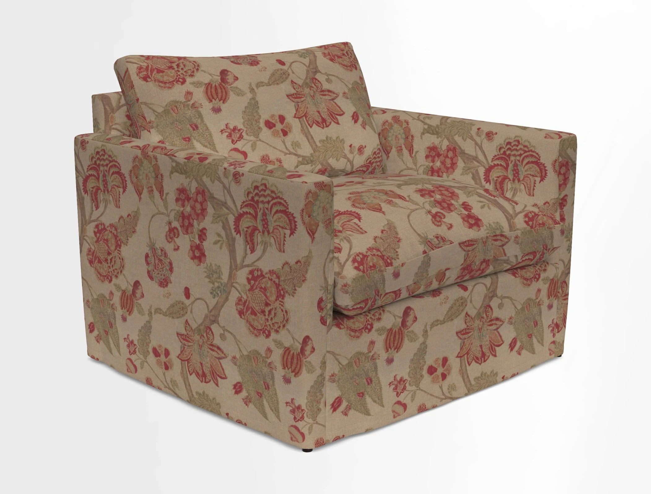 Heyshott Snuggler in Two Tone Plain Biscuit. Loose cover option available