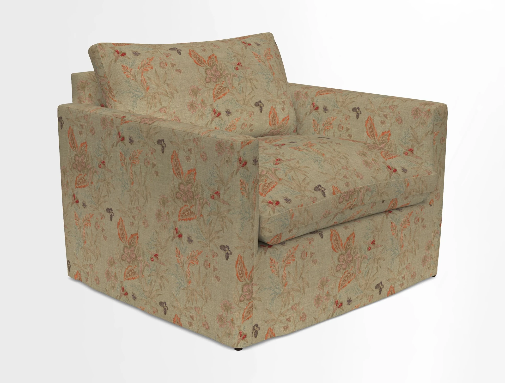 Heyshott Snuggler in Two Tone Plain Biscuit. Loose cover option available