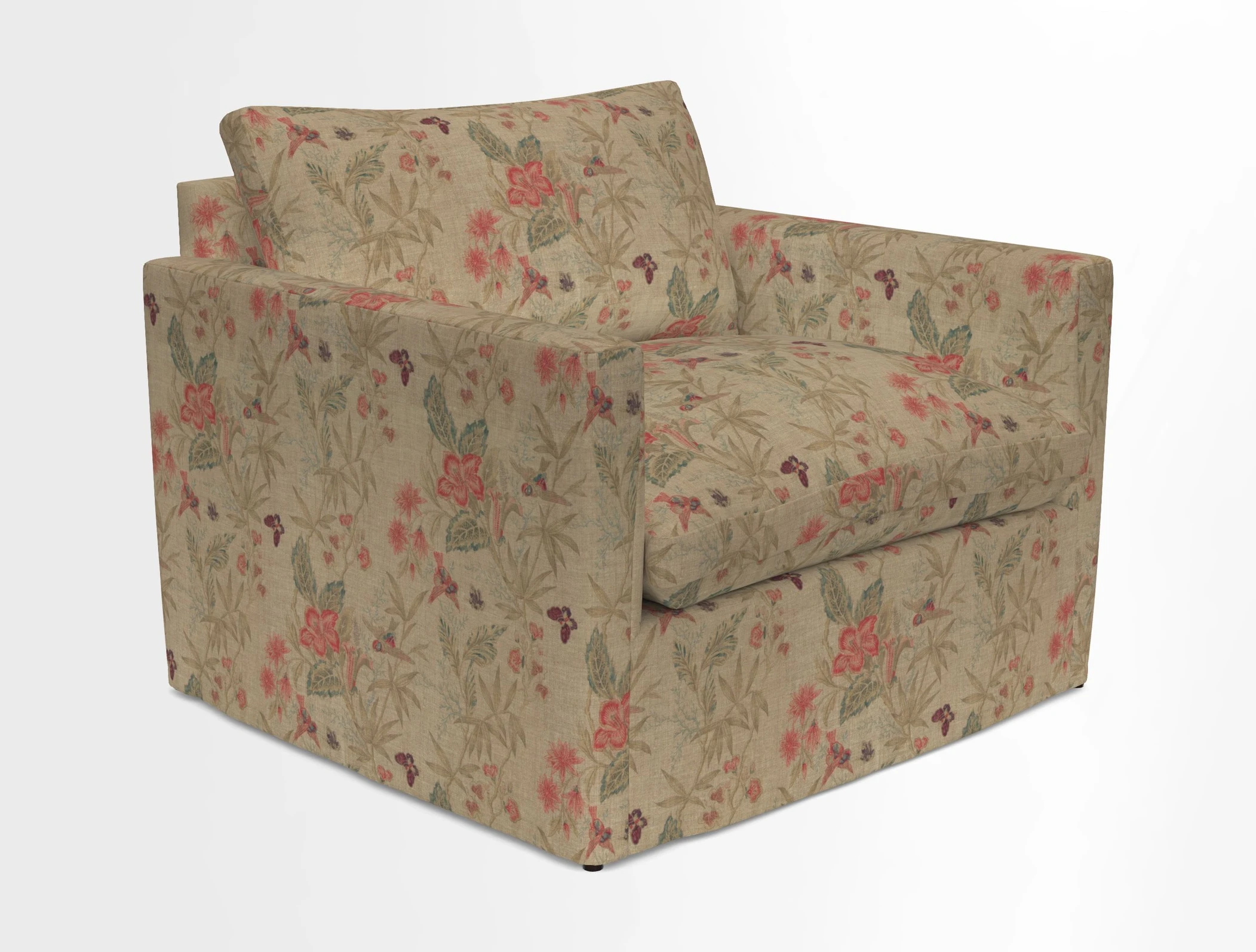 Heyshott Snuggler in Two Tone Plain Biscuit. Loose cover option available