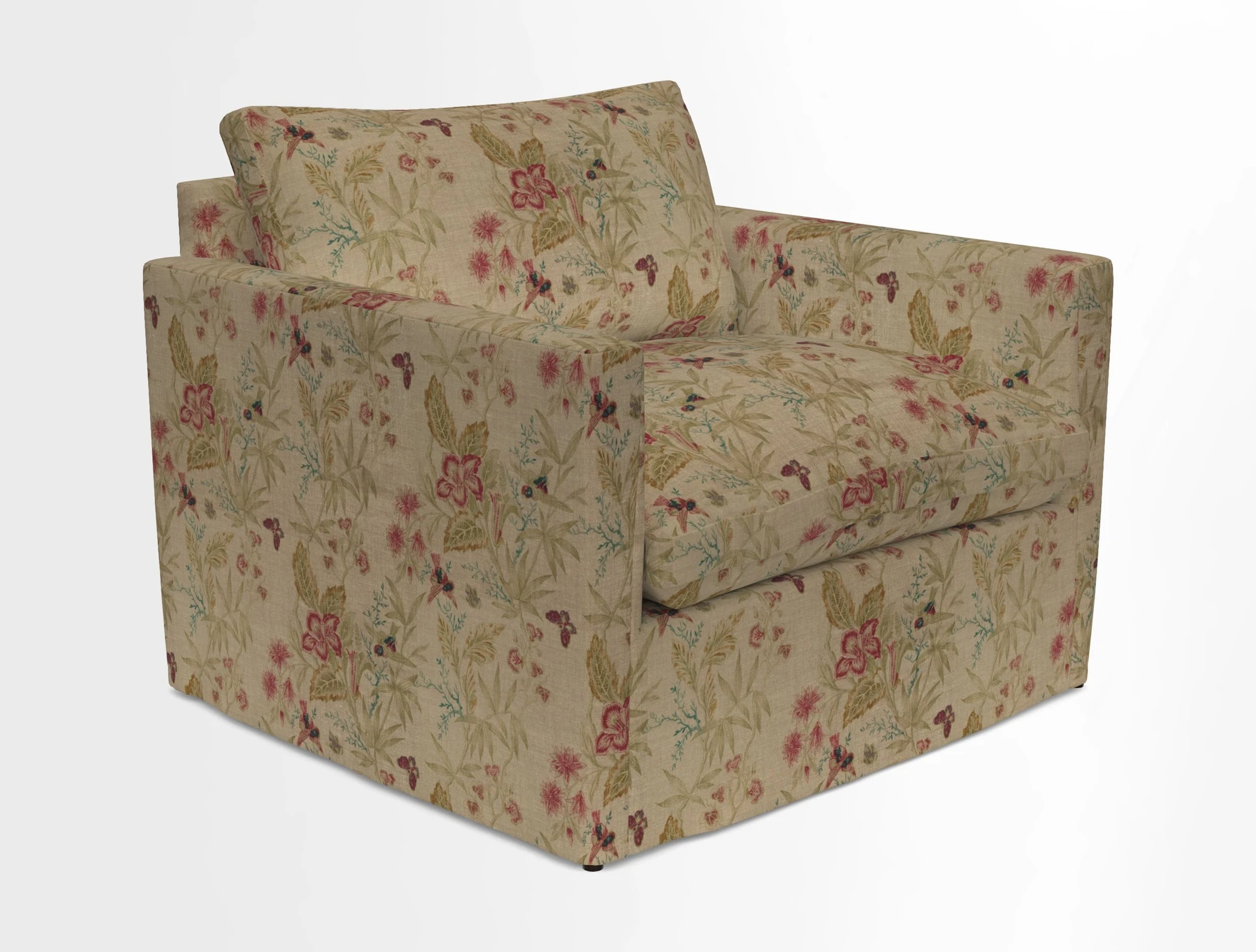 Heyshott Snuggler in Two Tone Plain Biscuit. Loose cover option available