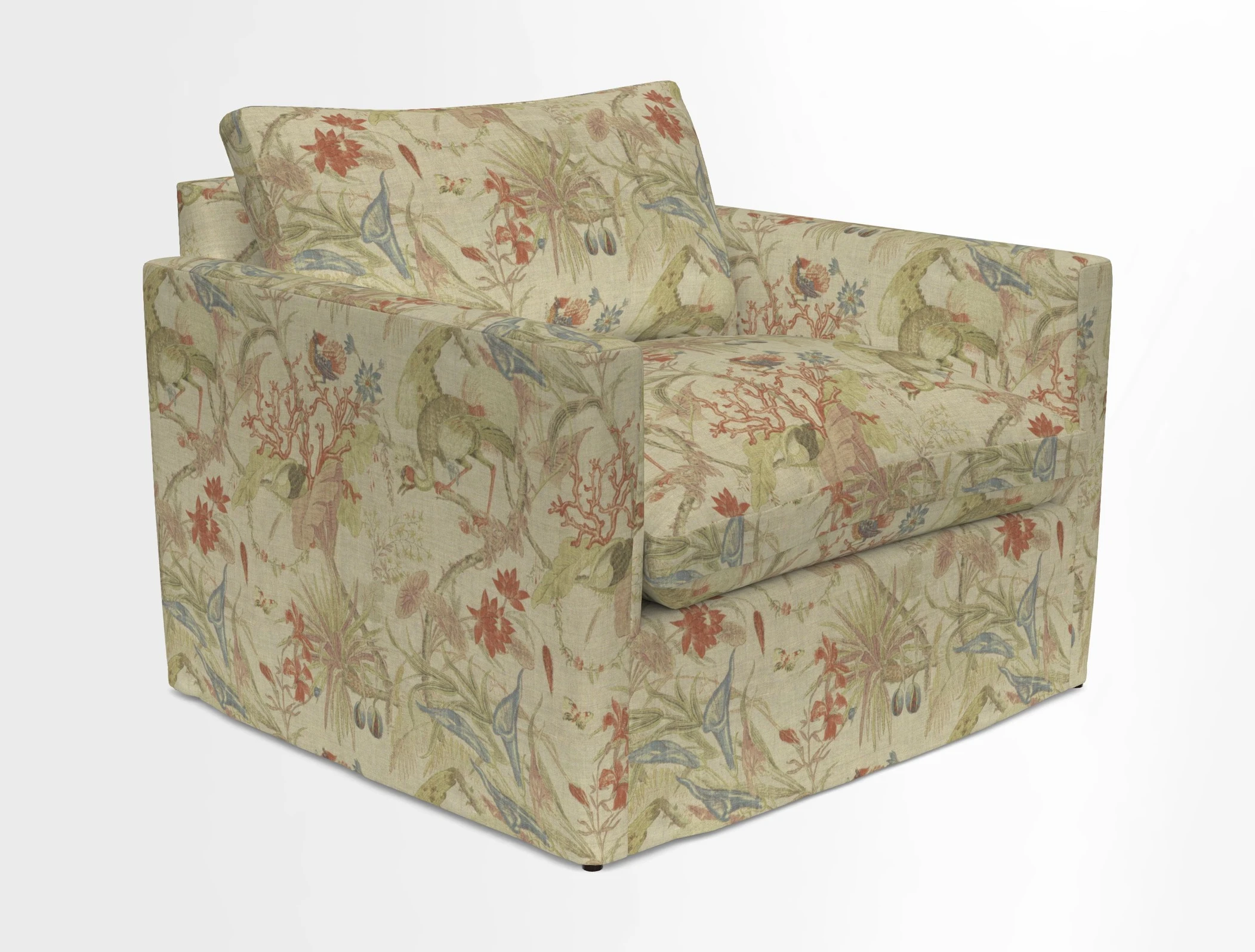 Heyshott Snuggler in Two Tone Plain Biscuit. Loose cover option available