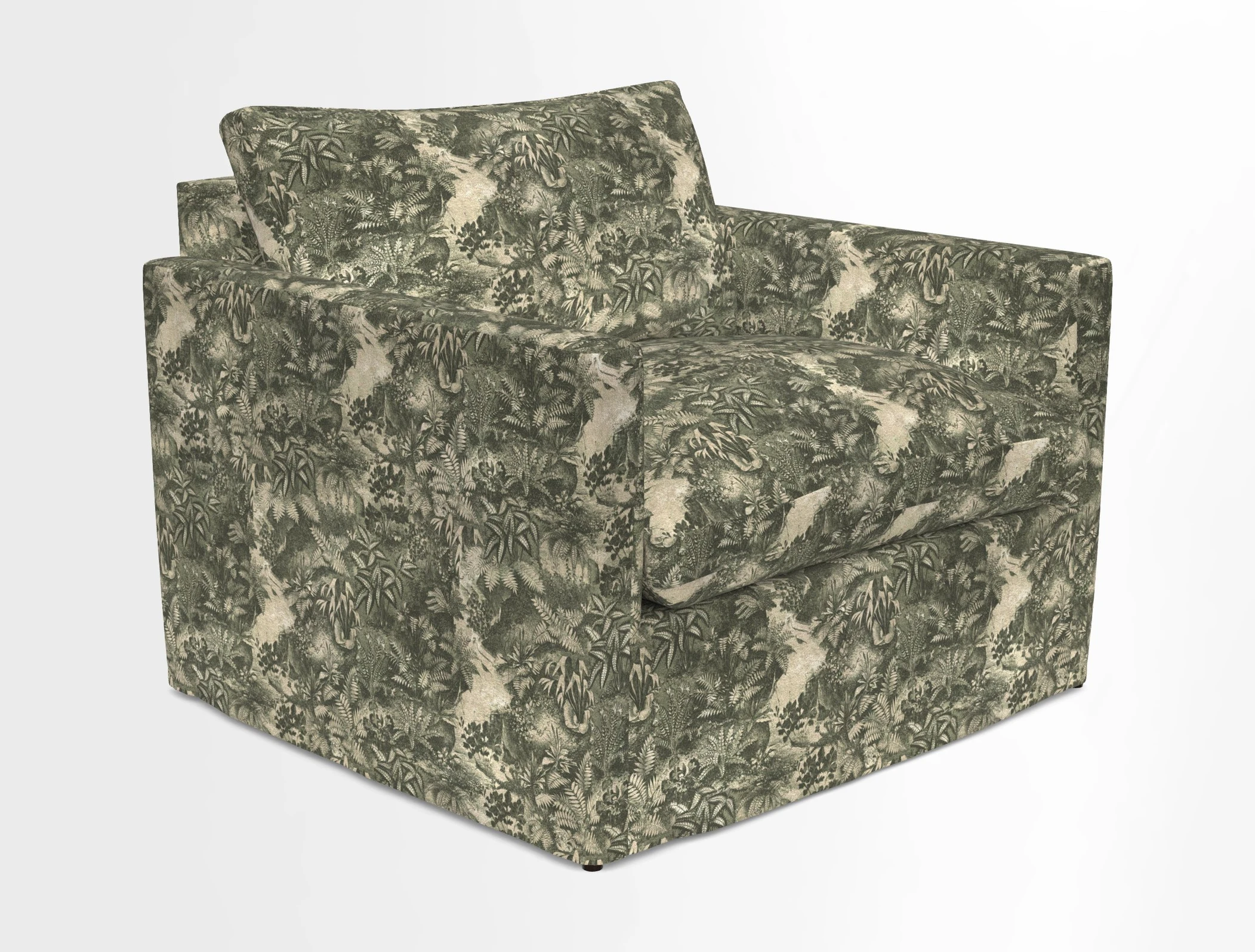 Heyshott Snuggler in Two Tone Plain Biscuit. Loose cover option available