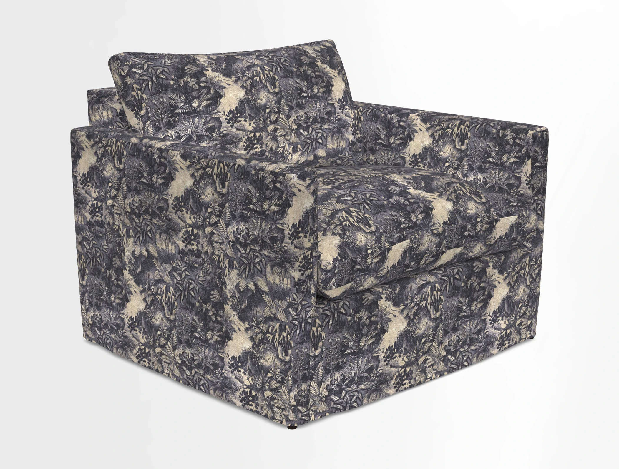Heyshott Snuggler in Two Tone Plain Biscuit. Loose cover option available