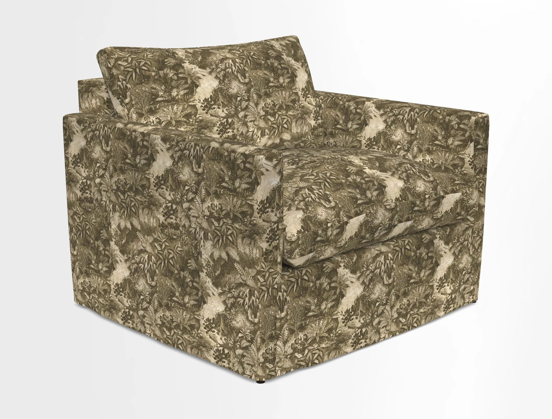 Heyshott Snuggler in Two Tone Plain Biscuit. Loose cover option available