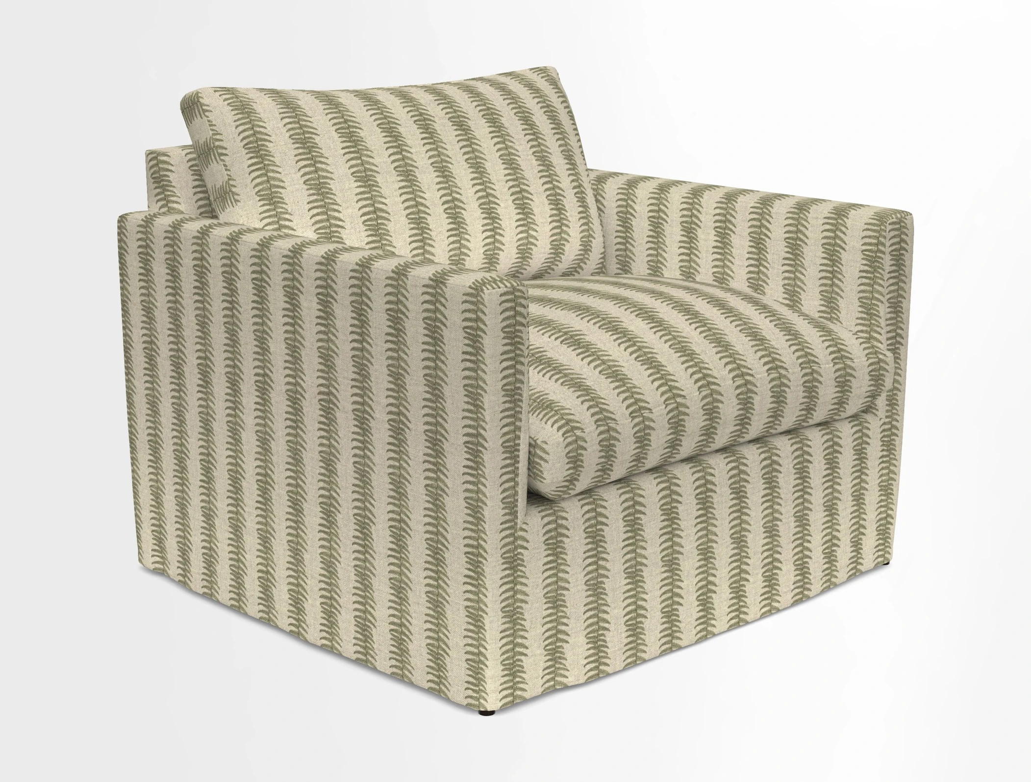 Heyshott Snuggler in Two Tone Plain Biscuit. Loose cover option available