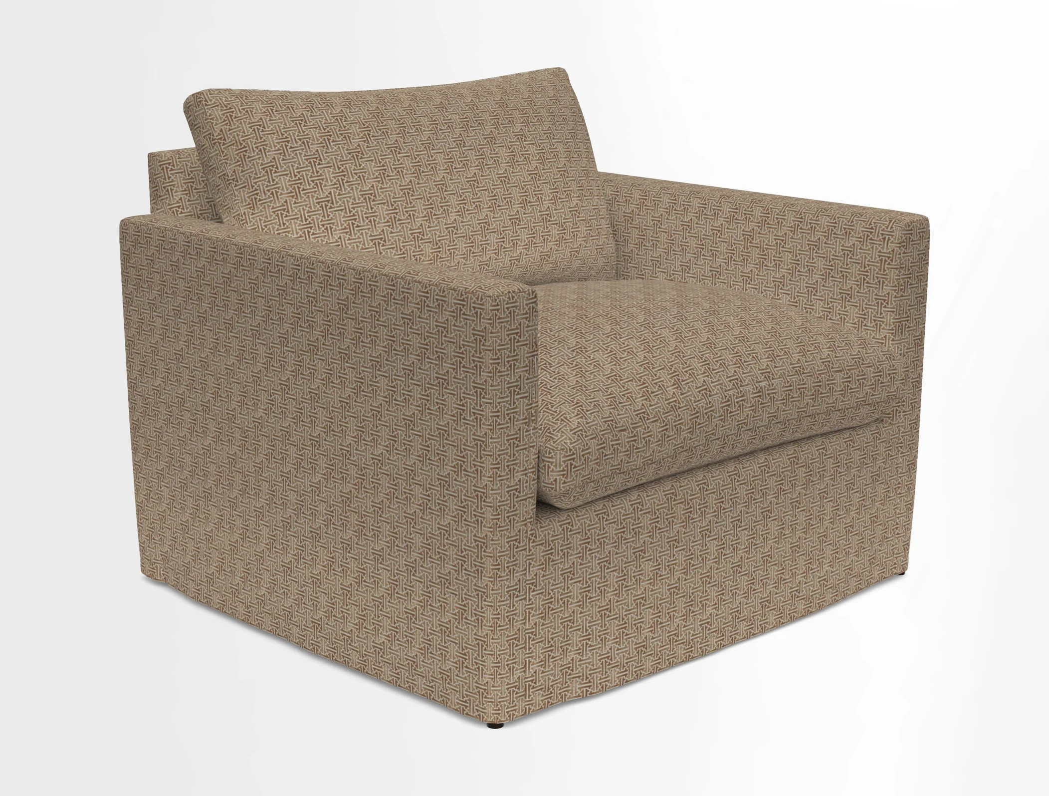 Heyshott Snuggler in Two Tone Plain Biscuit. Loose cover option available