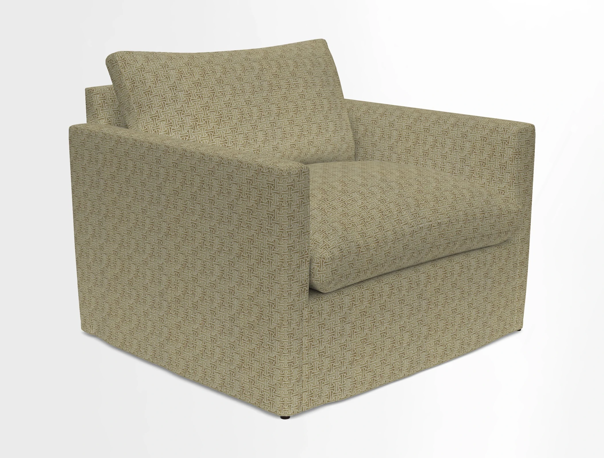 Heyshott Snuggler in Two Tone Plain Biscuit. Loose cover option available