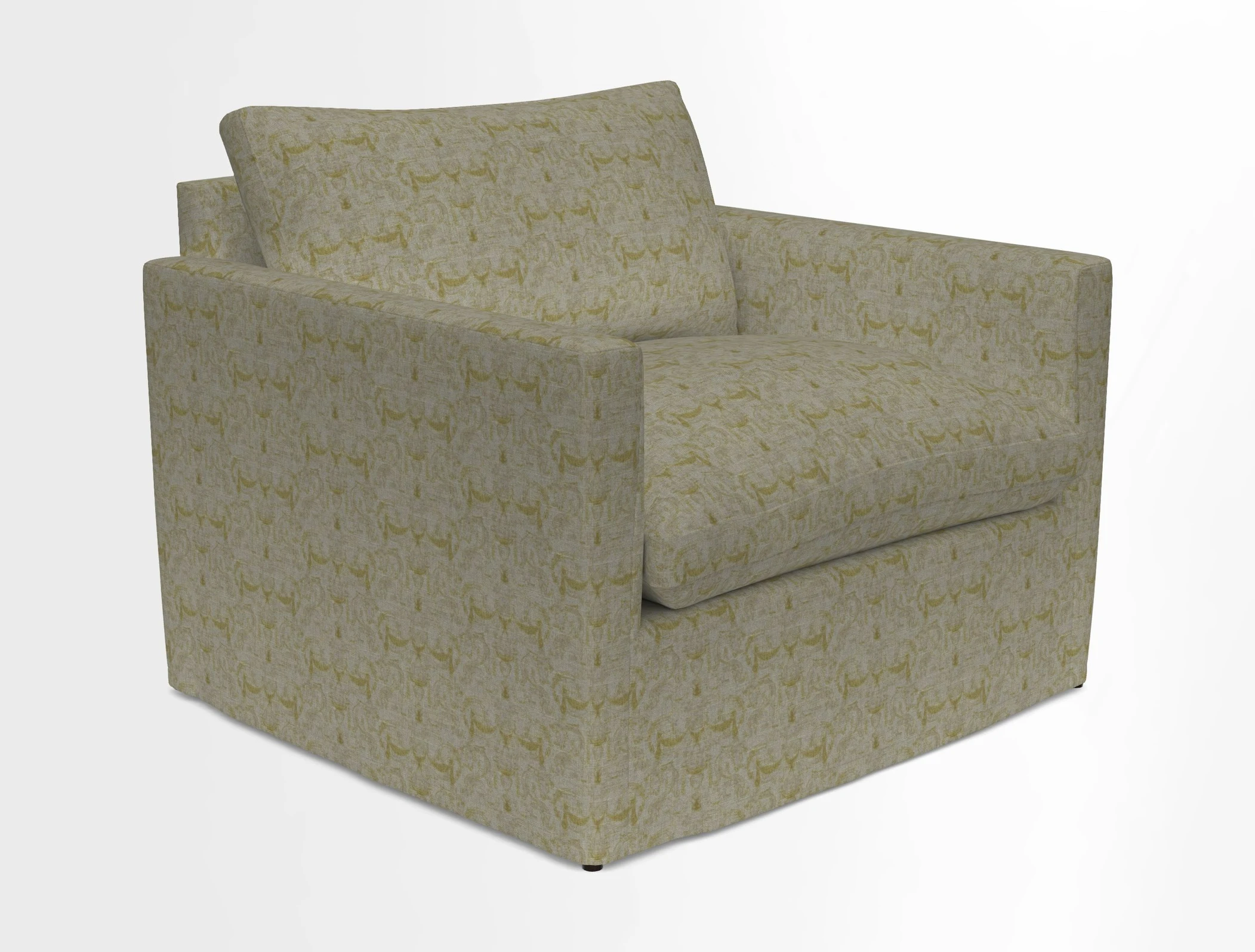 Heyshott Snuggler in Two Tone Plain Biscuit. Loose cover option available