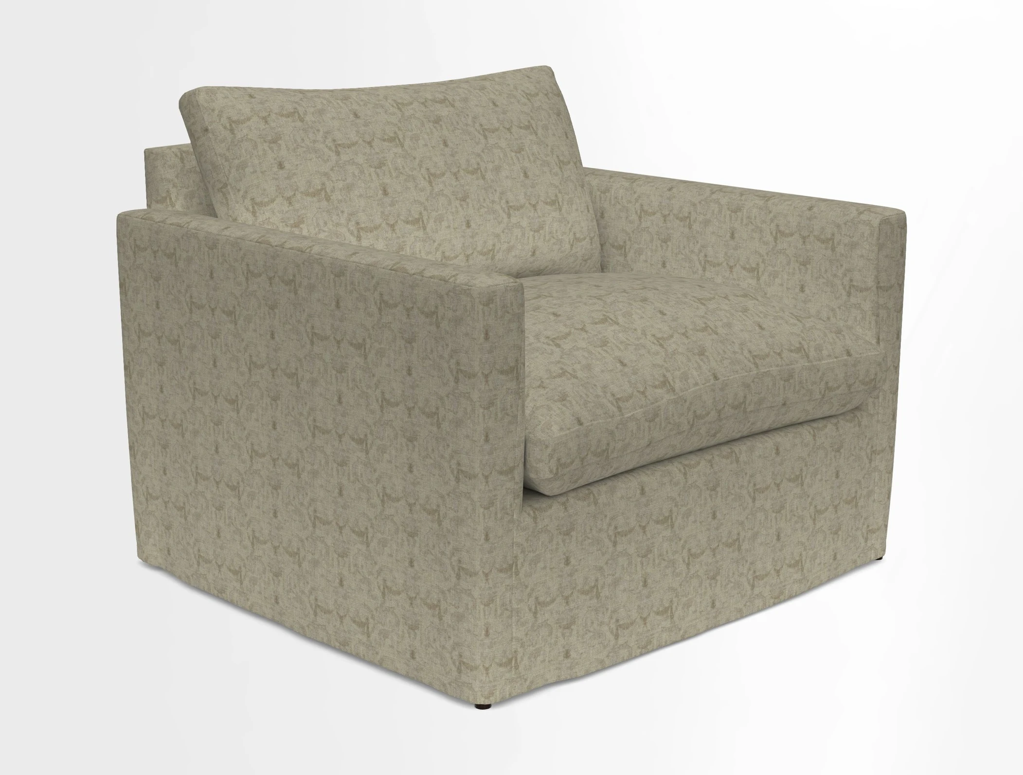 Heyshott Snuggler in Two Tone Plain Biscuit. Loose cover option available