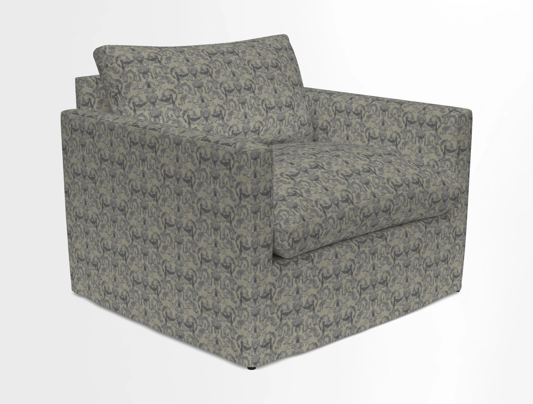 Heyshott Snuggler in Two Tone Plain Biscuit. Loose cover option available