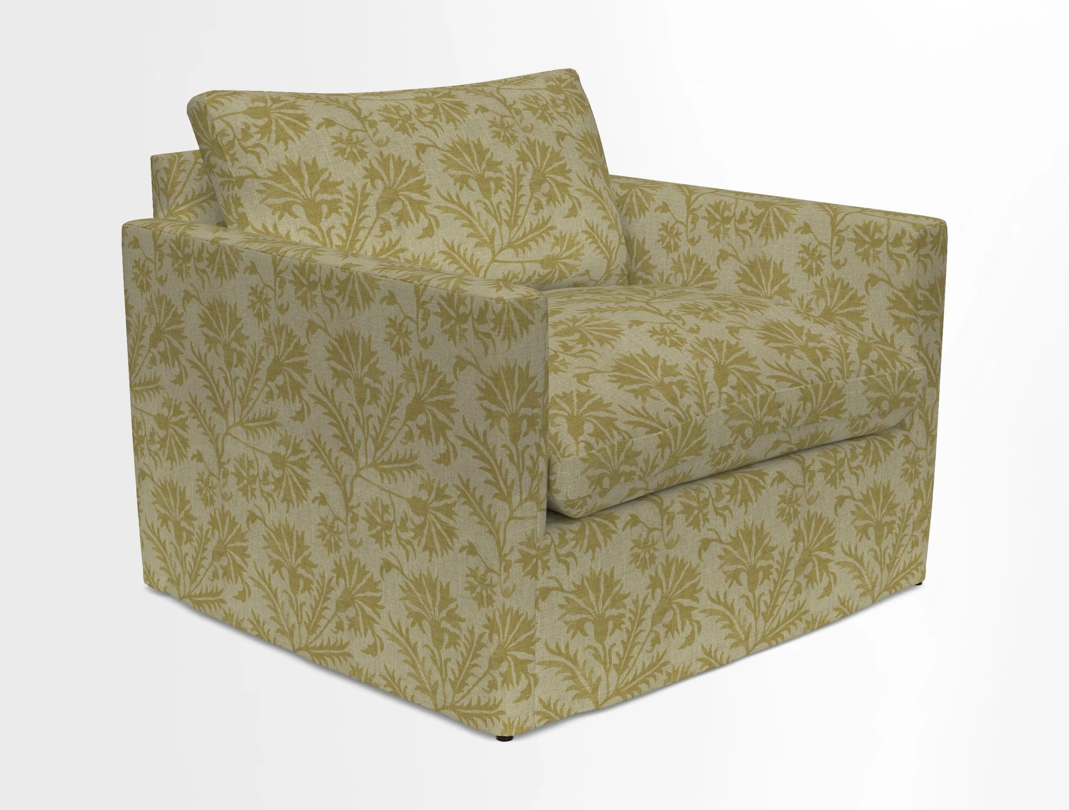 Heyshott Snuggler in Two Tone Plain Biscuit. Loose cover option available