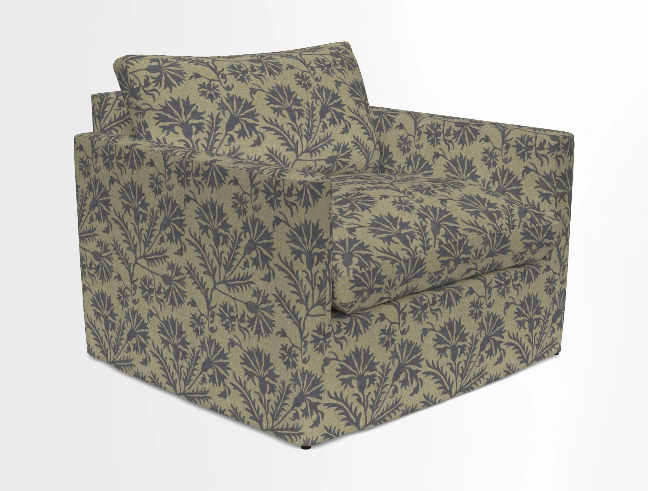 Heyshott Snuggler in Two Tone Plain Biscuit. Loose cover option available