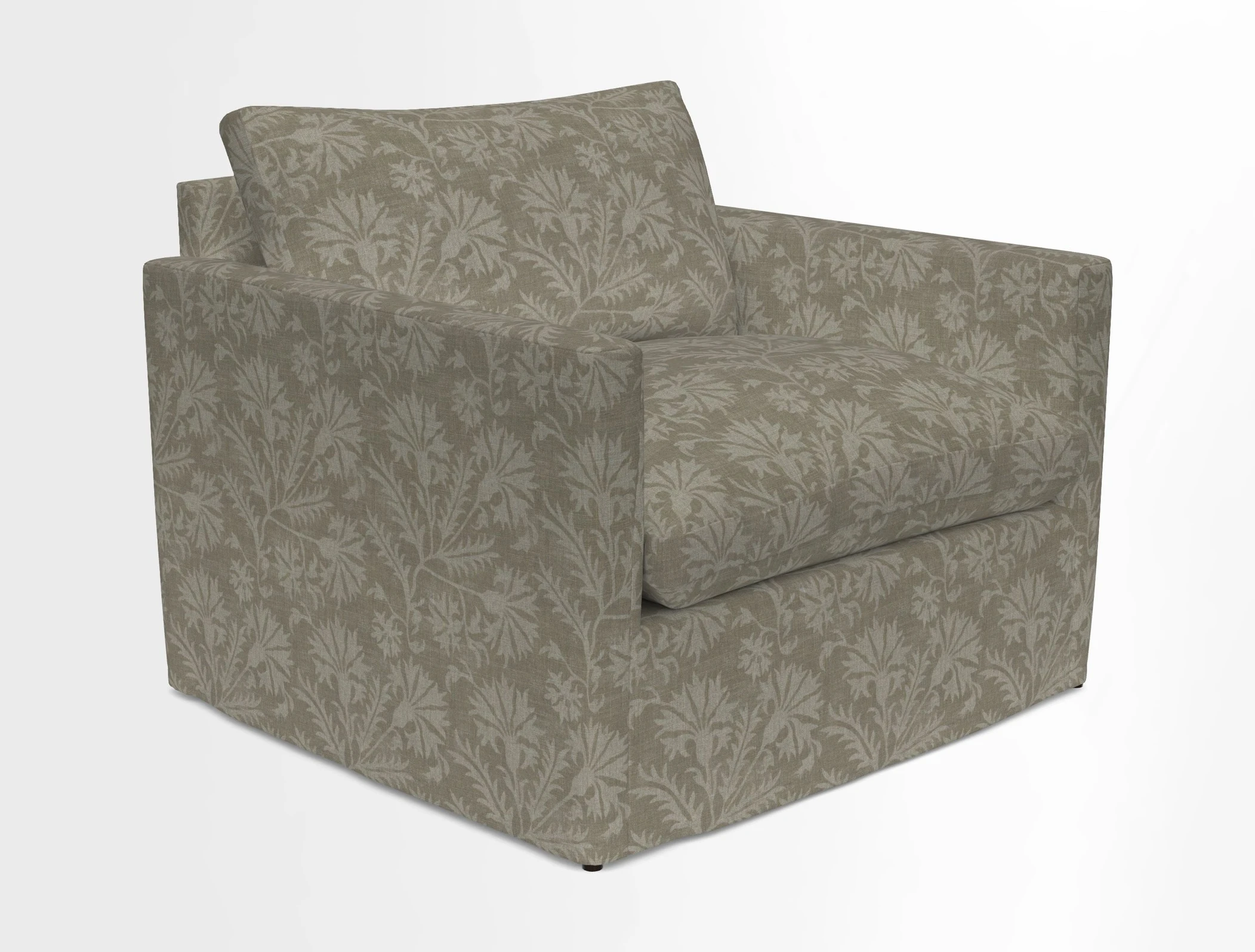 Heyshott Snuggler in Two Tone Plain Biscuit. Loose cover option available