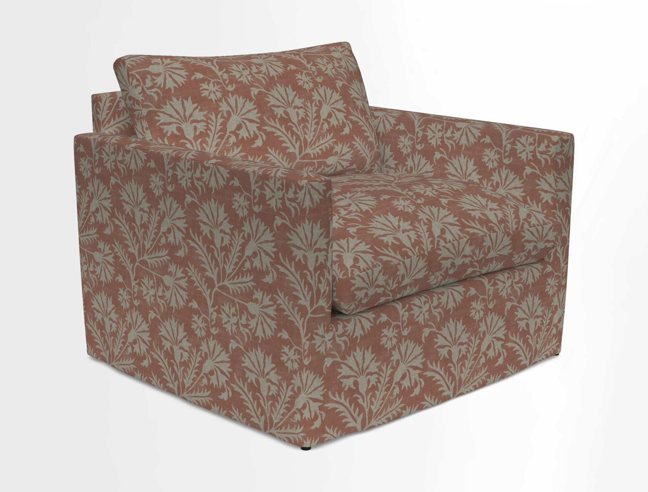 Heyshott Snuggler in Two Tone Plain Biscuit. Loose cover option available