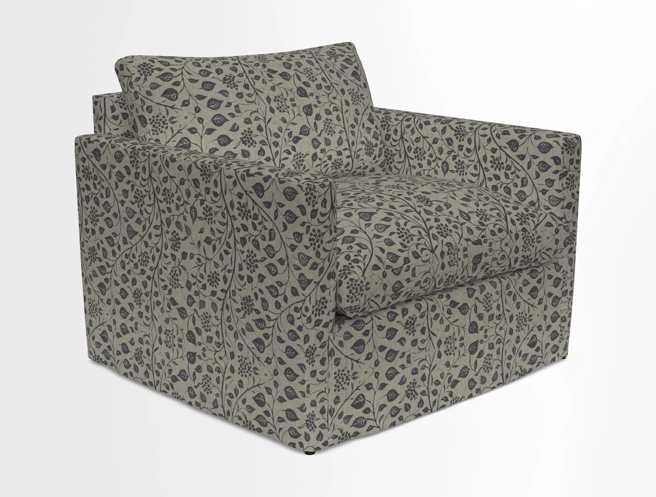 Heyshott Snuggler in Two Tone Plain Biscuit. Loose cover option available
