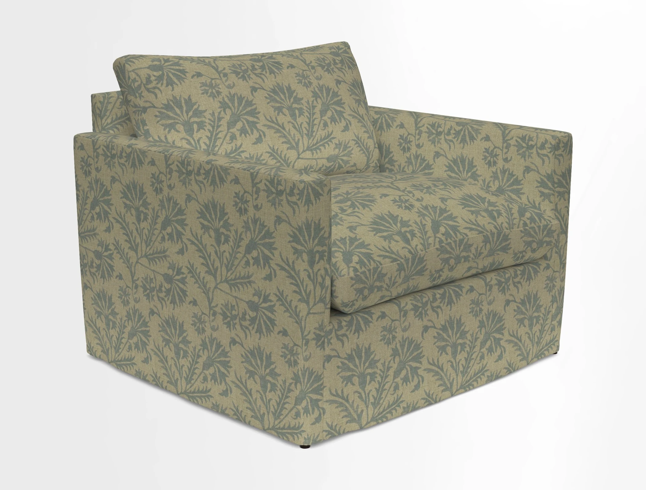 Heyshott Snuggler in Two Tone Plain Biscuit. Loose cover option available