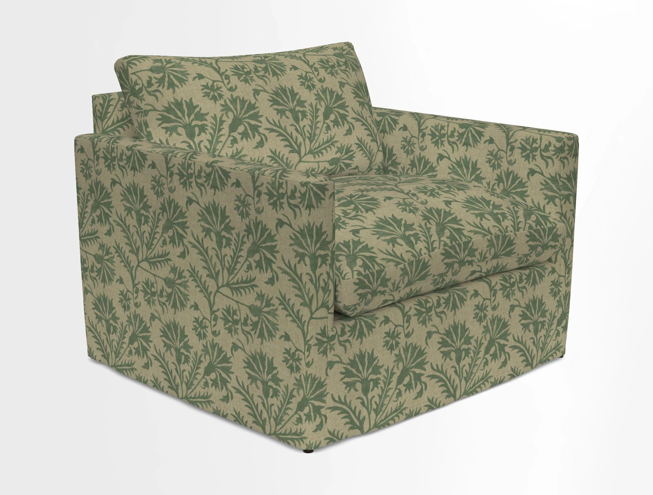 Heyshott Snuggler in Two Tone Plain Biscuit. Loose cover option available