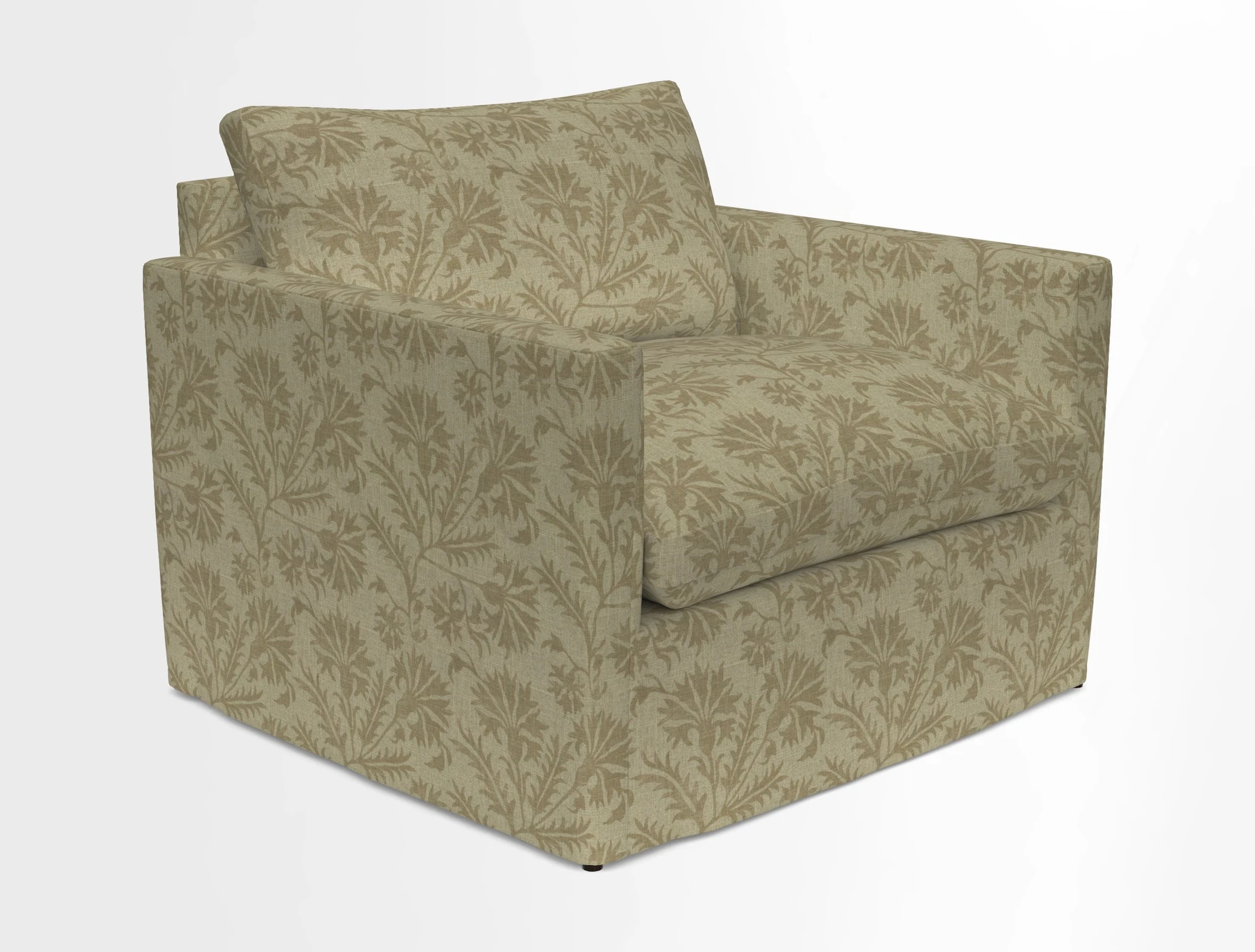 Heyshott Snuggler in Two Tone Plain Biscuit. Loose cover option available
