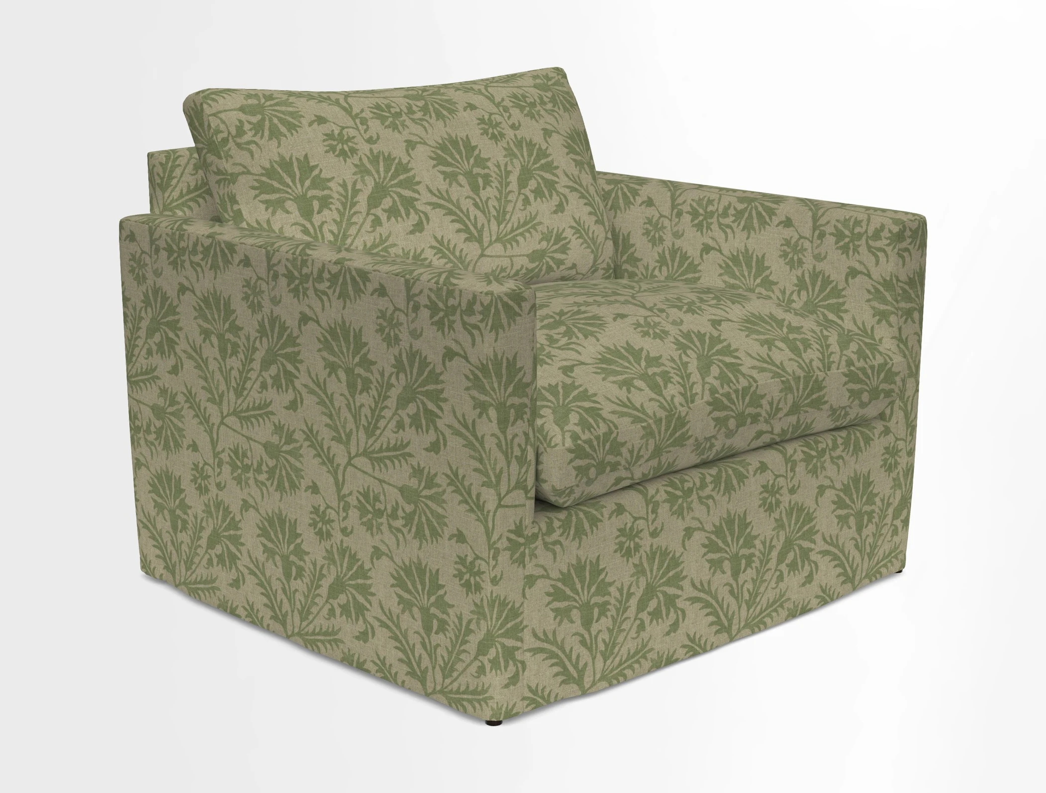 Heyshott Snuggler in Two Tone Plain Biscuit. Loose cover option available