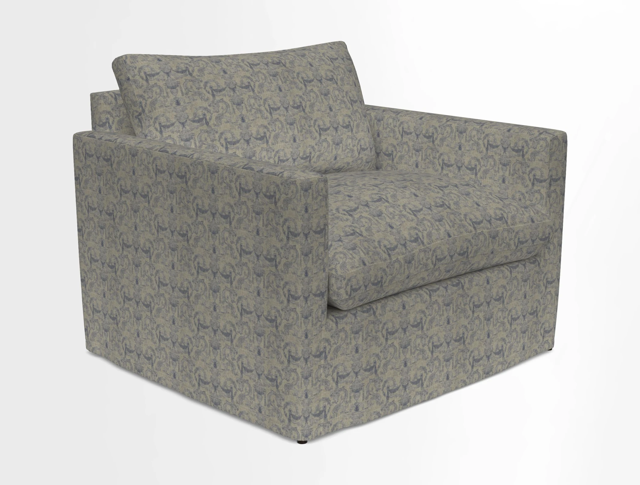Heyshott Snuggler in Two Tone Plain Biscuit. Loose cover option available