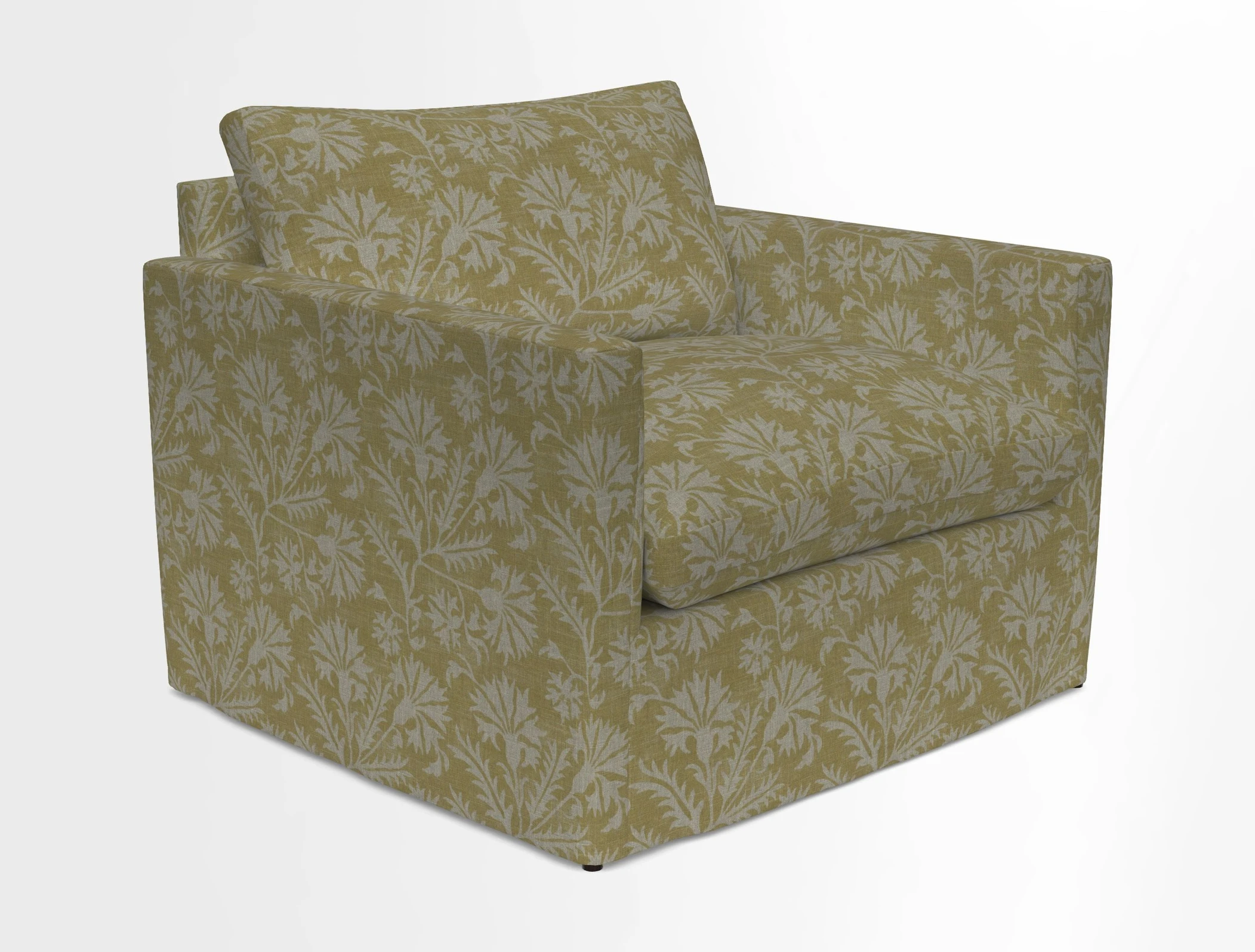Heyshott Snuggler in Two Tone Plain Biscuit. Loose cover option available